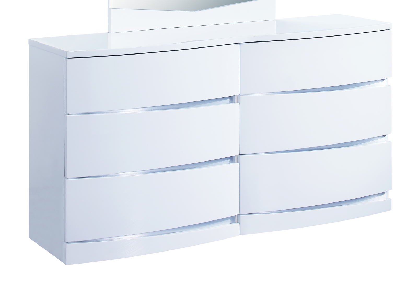 Global Furniture Aurora 6 Drawer Dresser In White 1stopbedrooms