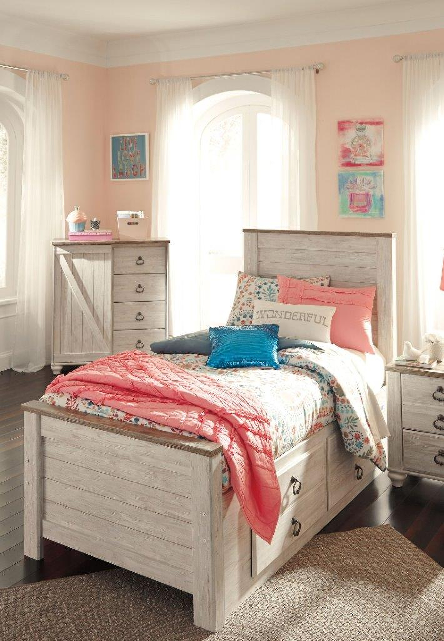 Willowton Whitewash Dressing Chest 1StopBedrooms.