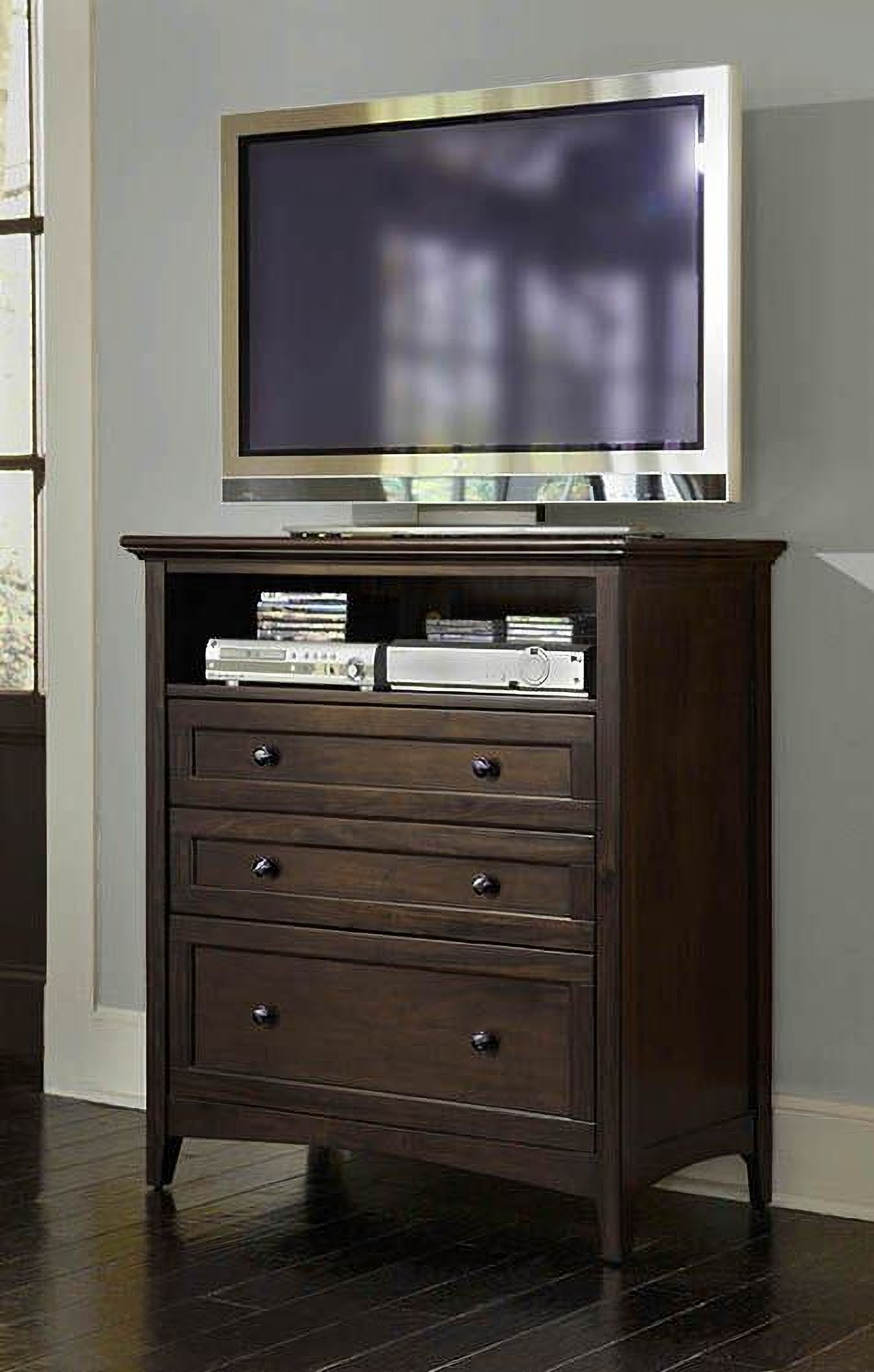 Westlake Dark Mahogany Media Chest 1stopbedrooms