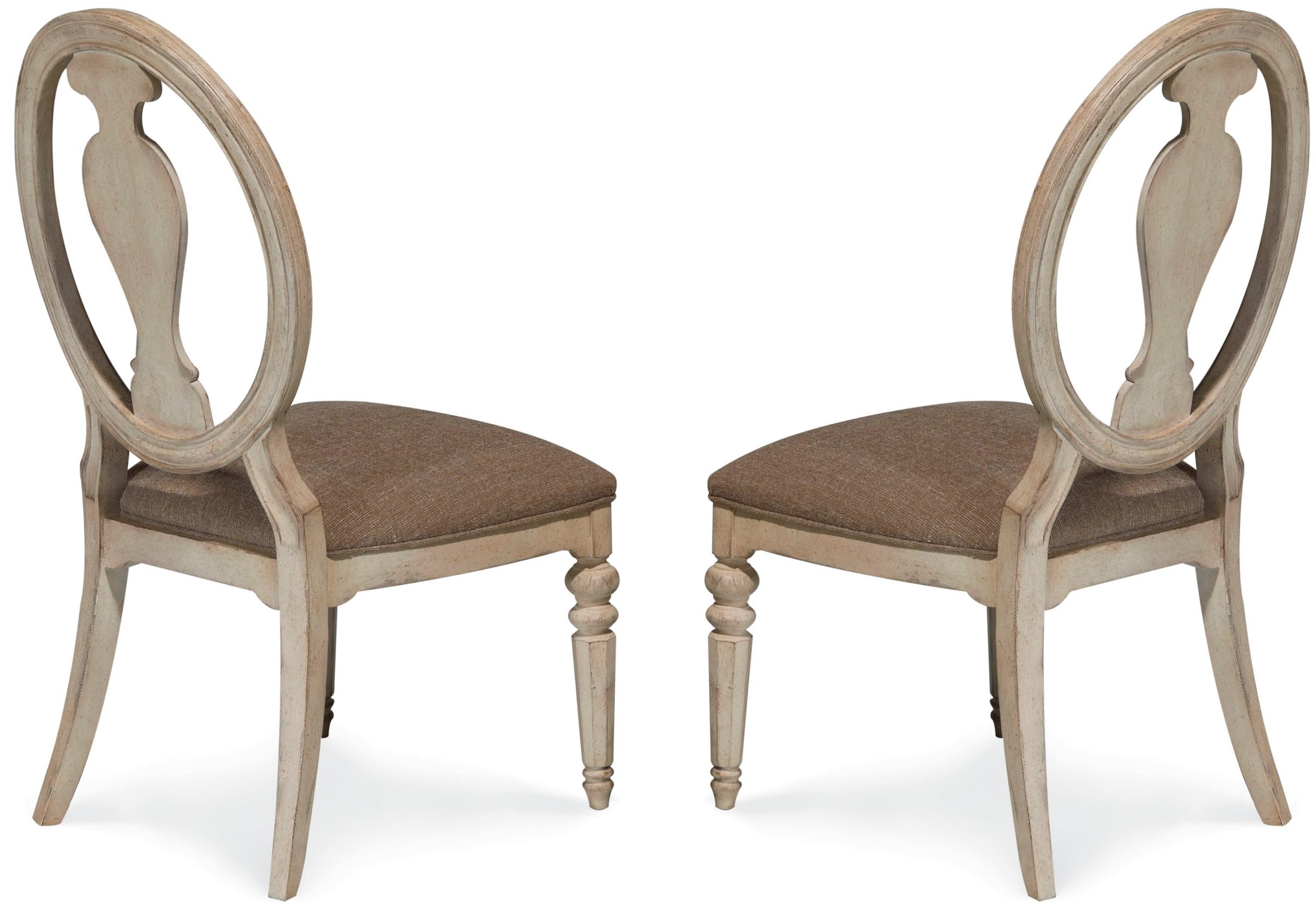 Belmar Antique Linen Oval Splat Back Side Chair Set Of 2 1stopbedrooms