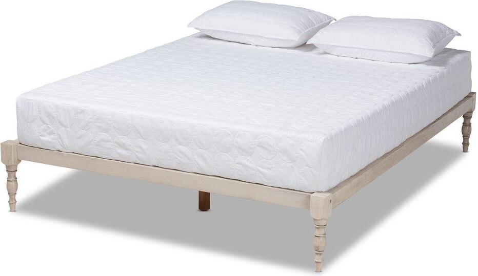 Iseline Modern And Contemporary Antique White Finished Wood Full Size Platform Bed Frame 1stopbedrooms It is constructed from pallets and nothing else. 1stopbedrooms