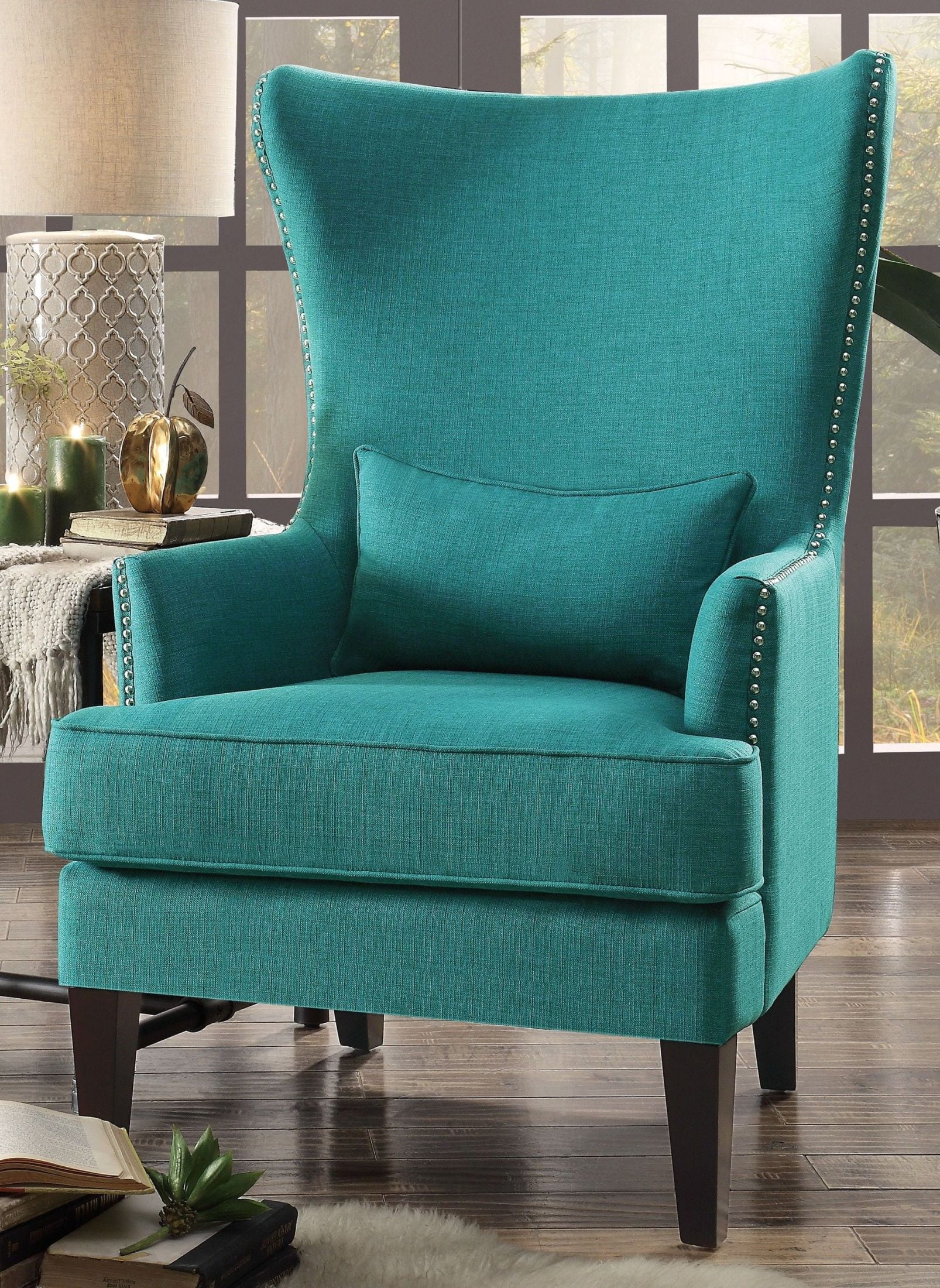 teal accent chair