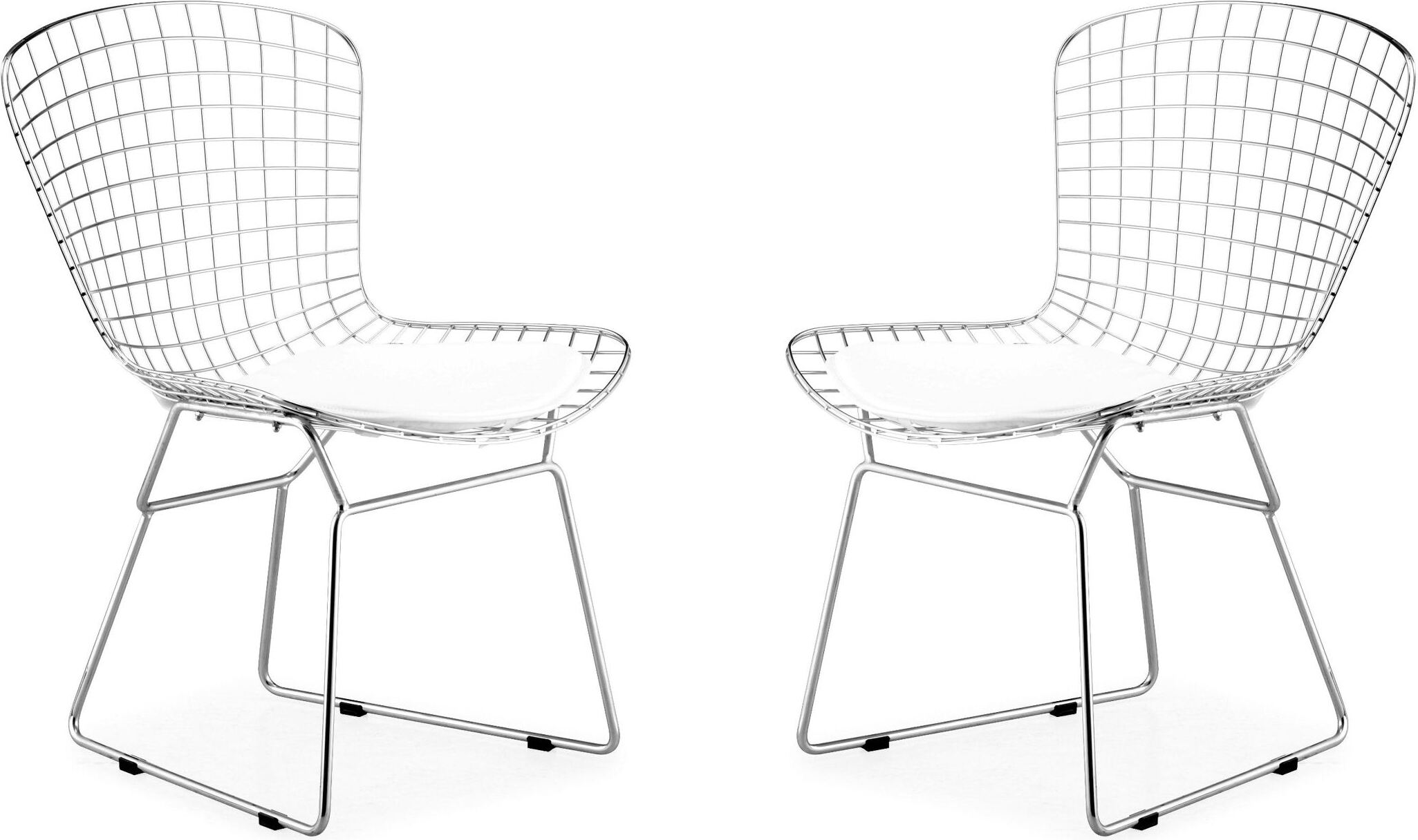 Wire Dining Chair Chrome Set Of 2 1stopbedrooms