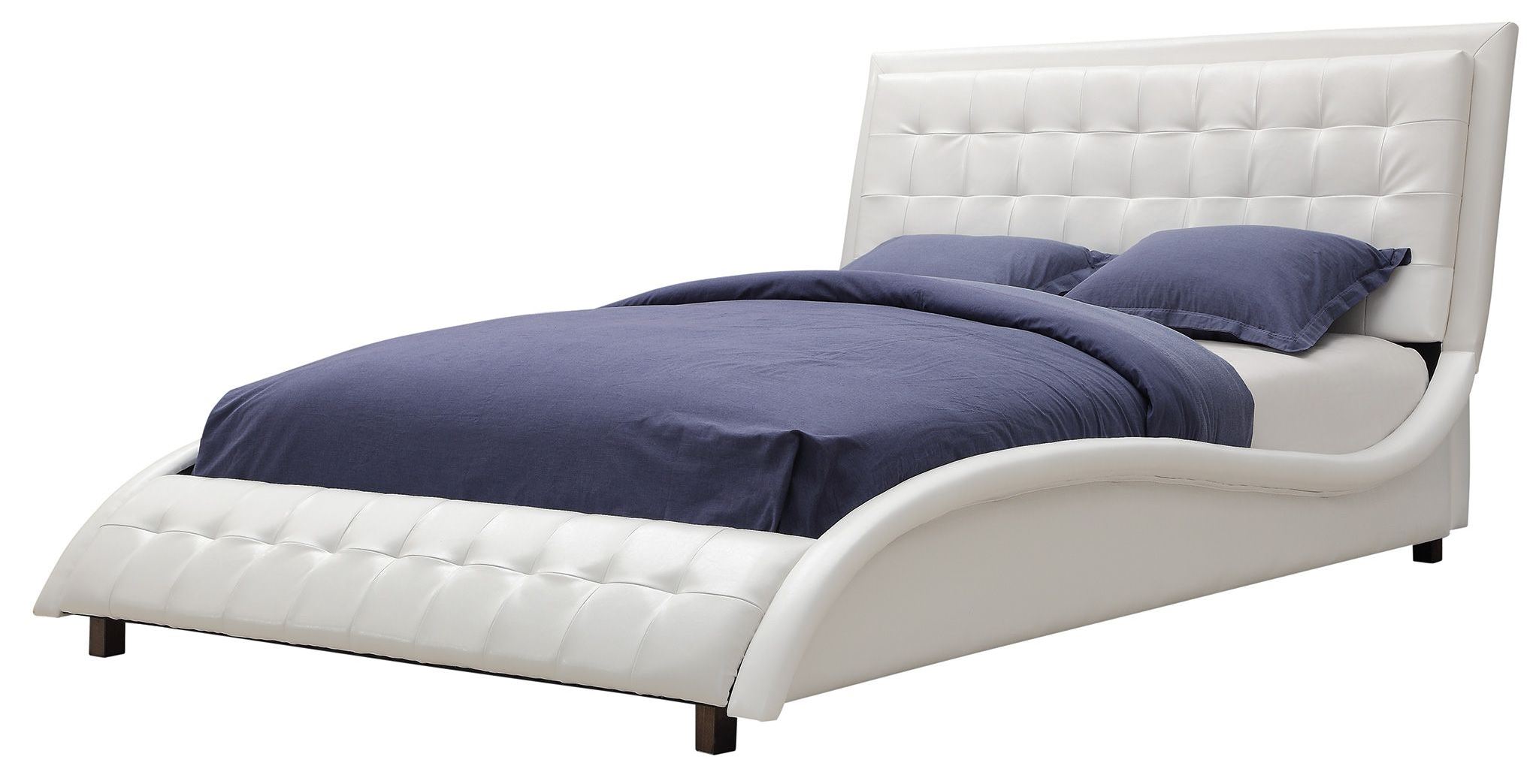 Tully White King Platform Upholstered Bed 1stopbedrooms