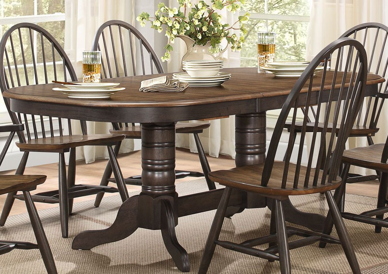 Cline Two Tone Extendable Dining Table 1stopbedrooms