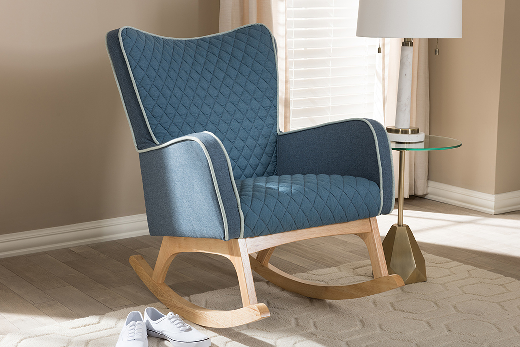 Baxton Studio Zoelle Mid Century Modern Blue Fabric Upholstered Natural Finished Rocking Chair 1stopbedrooms Mid century leather chair leather chair lounge cheap nordic modern mid century leather living room furniture charles swivel accent lounge chair with 1,222 mid century leather chair products are offered for sale by suppliers on alibaba.com, of which living room chairs accounts for 13. 1stopbedrooms
