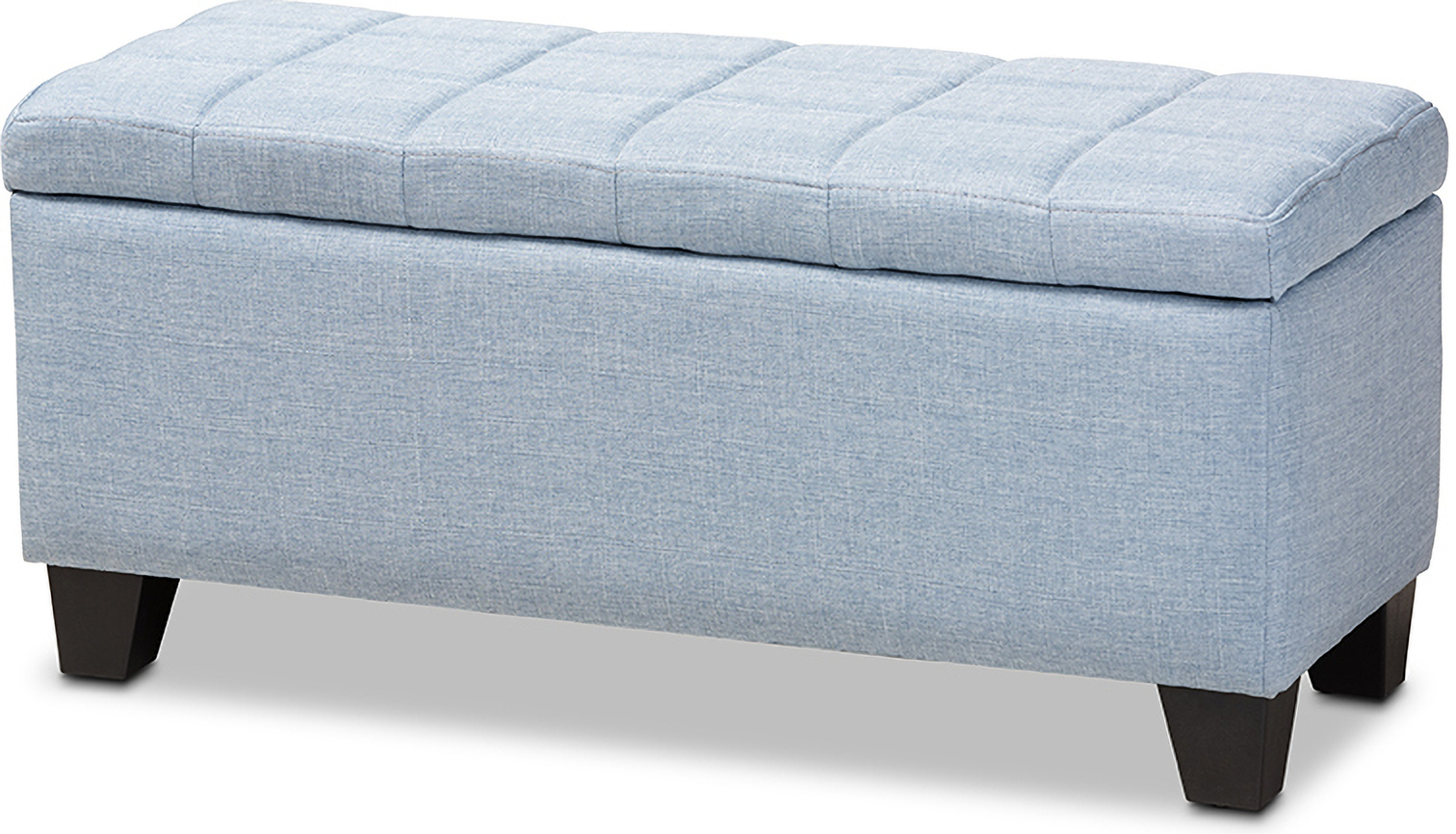 Baxton Studio Fera Modern And Contemporary Light Blue Fabric Upholstered Storage Ottoman 1stopbedrooms Teal storage ottoman with tray: baxton studio fera modern and contemporary light blue fabric upholstered storage ottoman