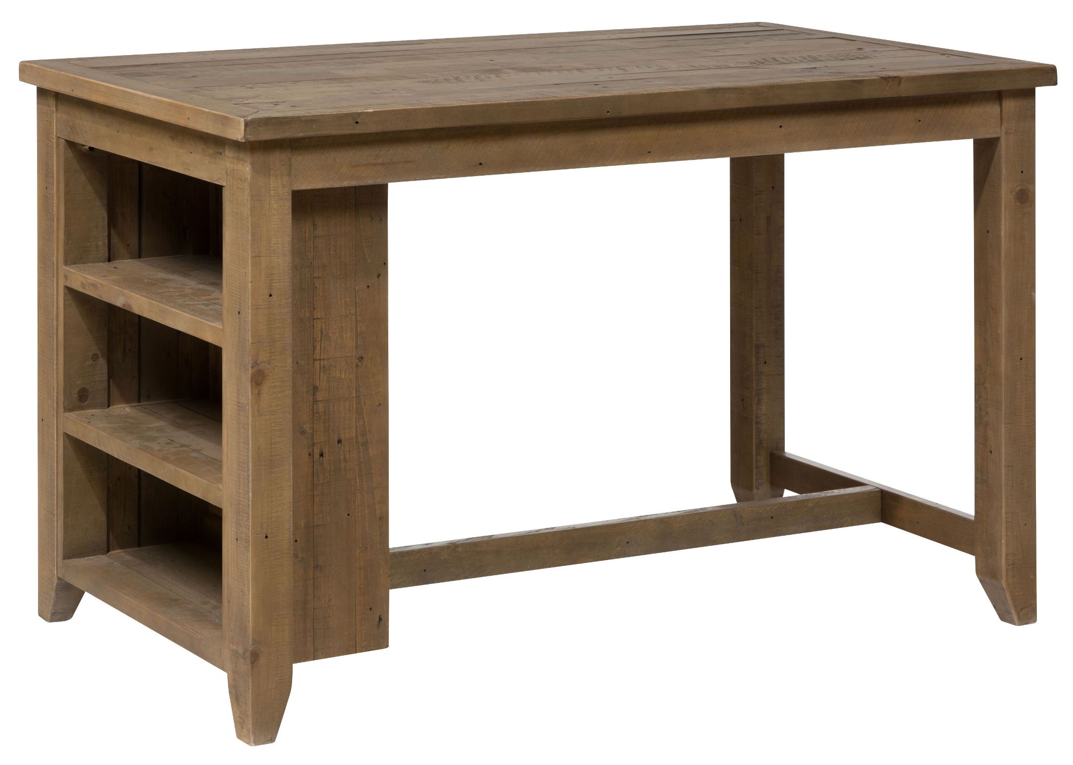 Slater Mill Light Brown Shelf Storage Counter Height Dining Table 1stopbedrooms A trestle base supported by x shaped legs offers convenient storage space for formal dishware or other accessories. slater mill light brown shelf storage counter height dining table