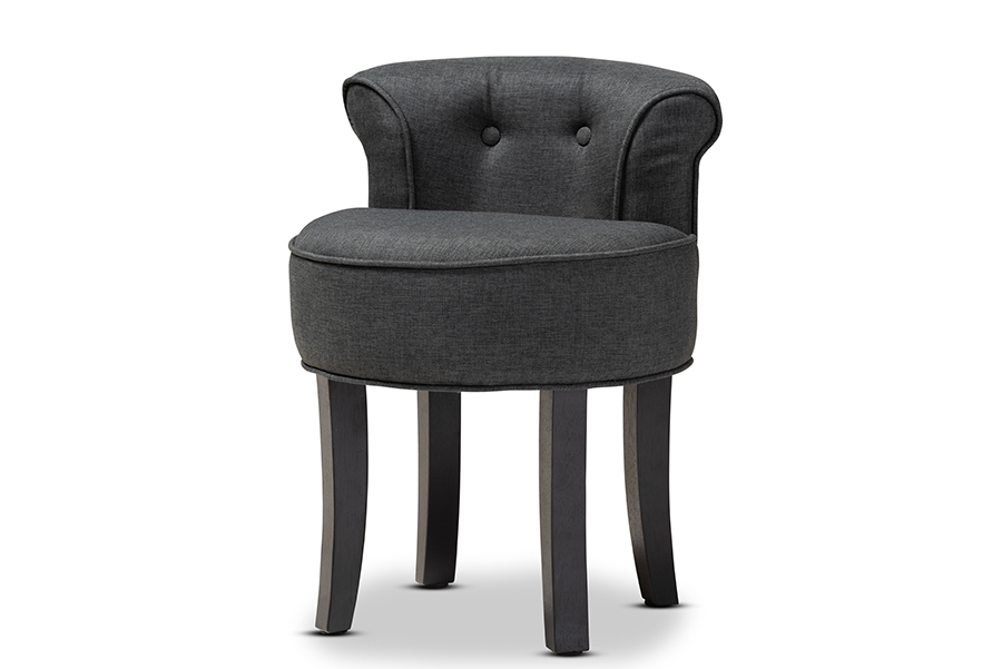 Baxton Studio Cerise Classic And Traditional Small Gray Fabric Upholstered Accent Chair 1stopbedrooms