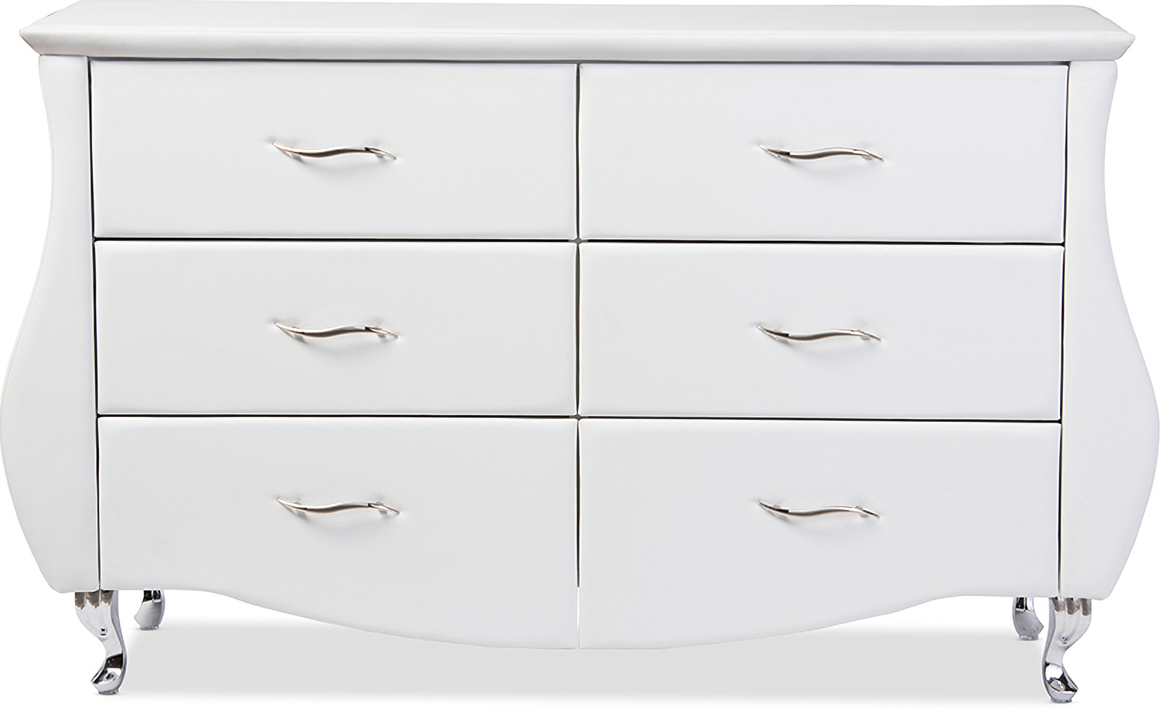 For back of truck, curbside and white glove options, the merchandise cannot be delivered without a signature. baxton studio enzo modern and contemporary white faux leather 6 drawer dresser