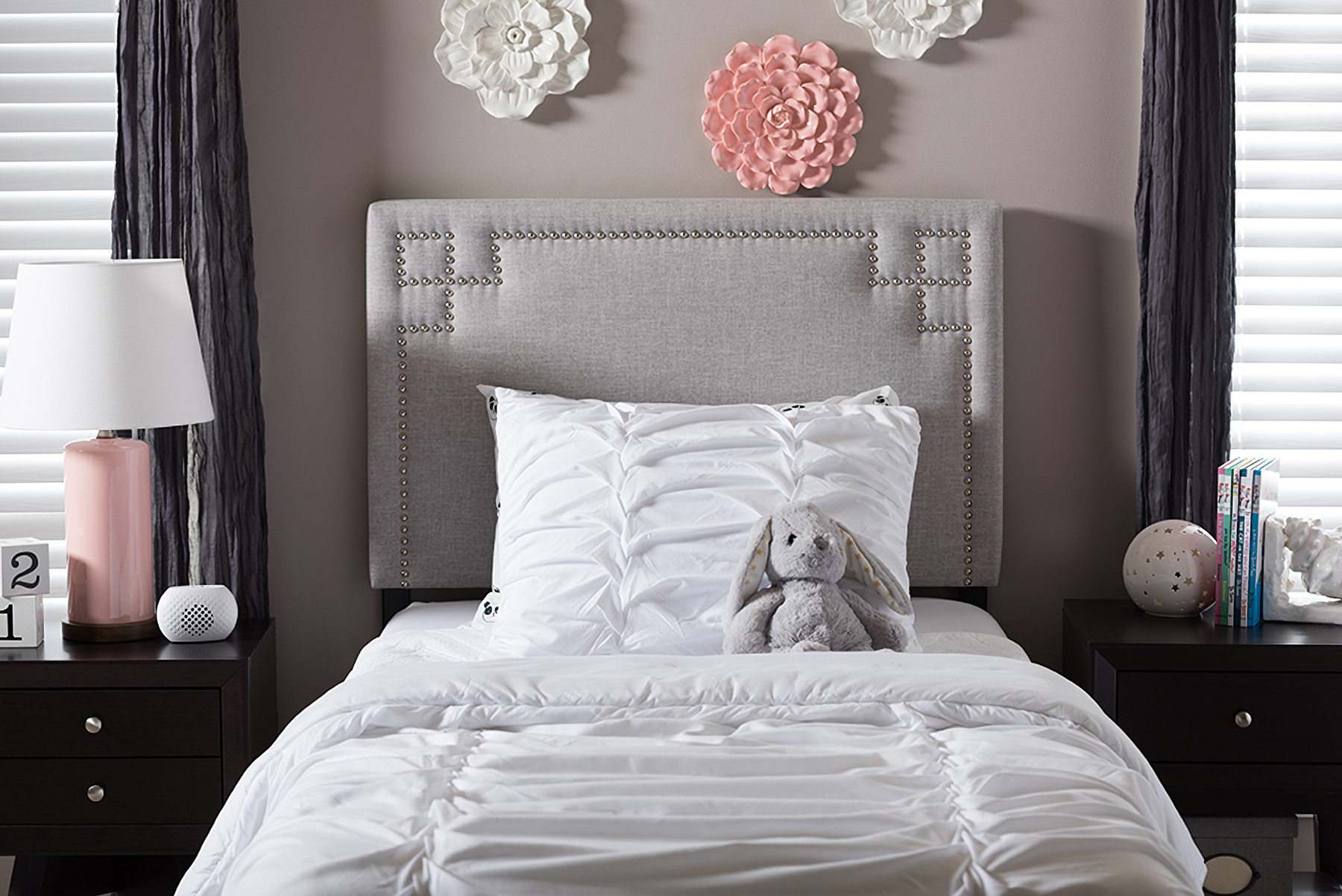 Baxton Studio Geneva Modern And Contemporary Fabric Upholstered Headboard Beige//Full Size//Contemporary