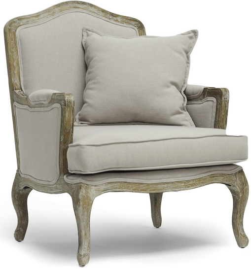 Baxton Studio Constanza Classic Antiqued French Accent Chair 1stopbedrooms