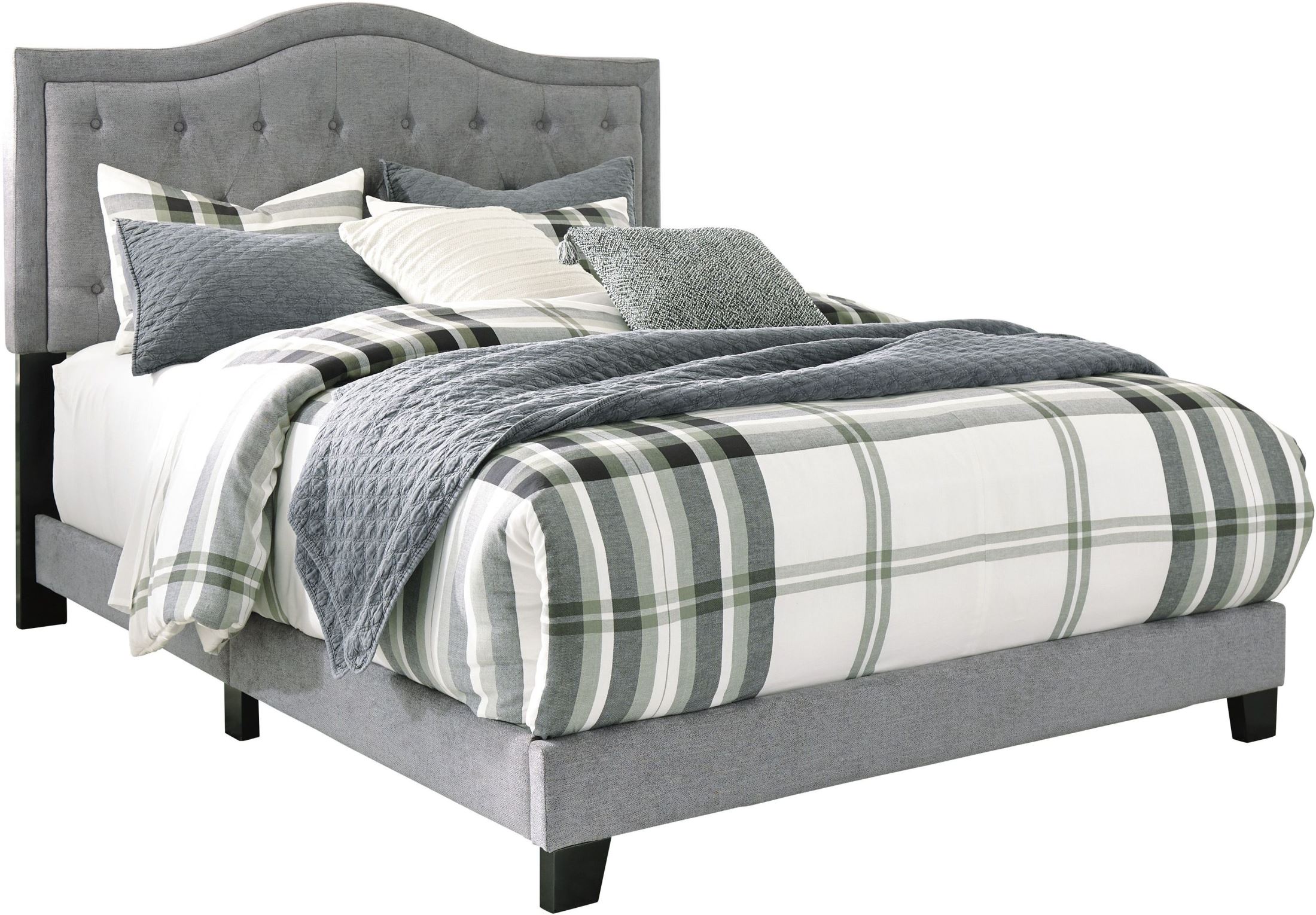 Signature Design by Ashley Adelloni Upholstered Platform Bed Frame King Brown