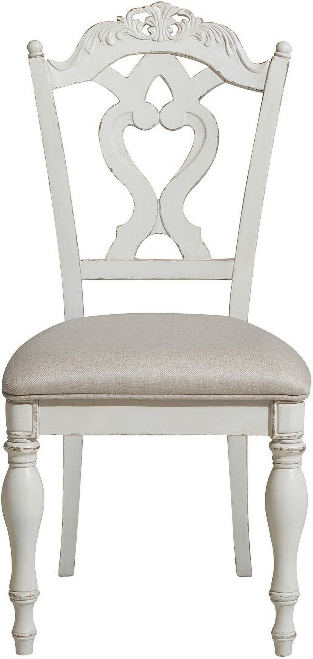 Cinderella Antique White Desk Chair 1stopbedrooms