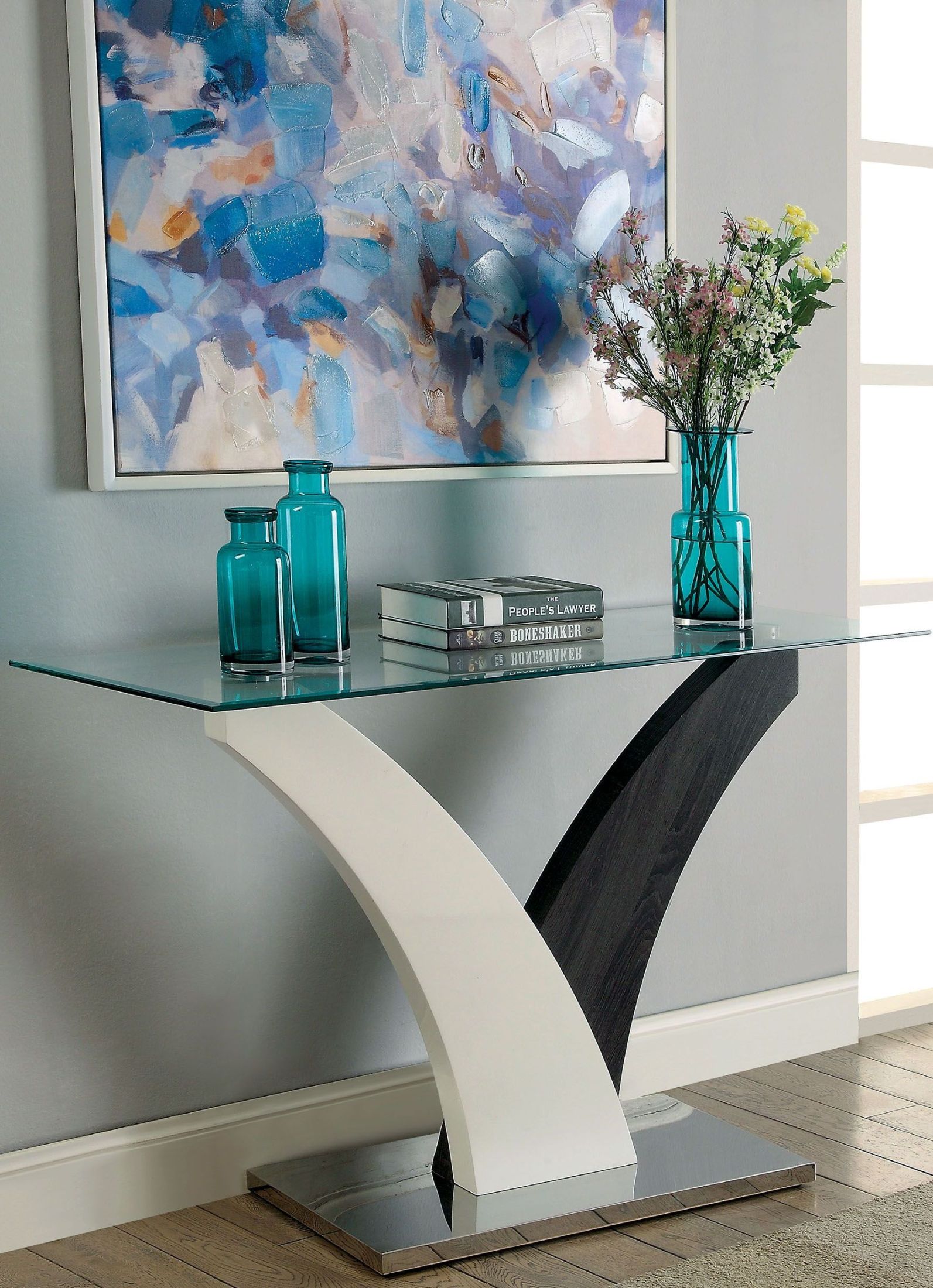Fdkkkuy3sflhdm Steve silver lucia console table in gray and brown. 2