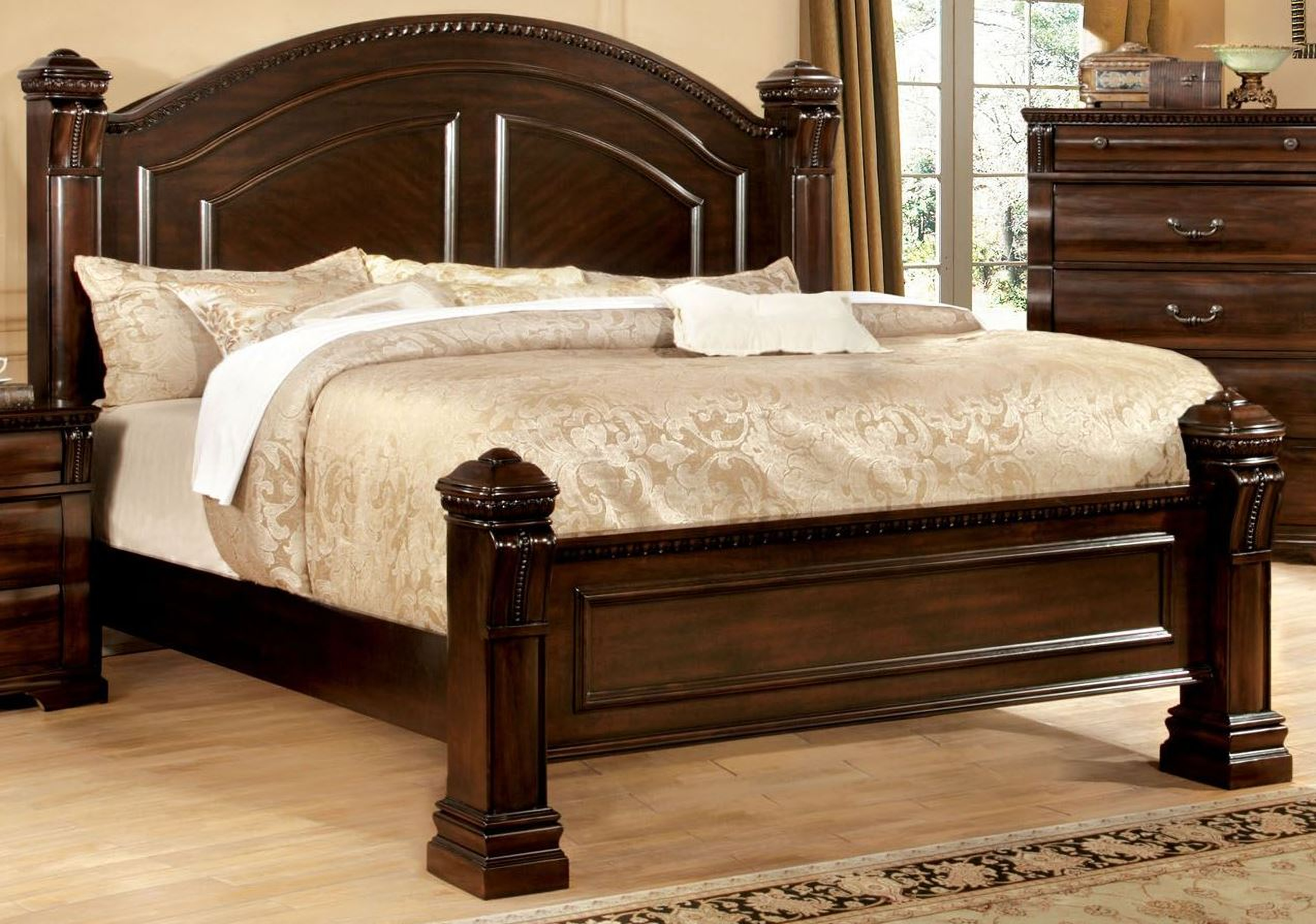 Burleigh Cherry King Poster Bed 1stopbedrooms