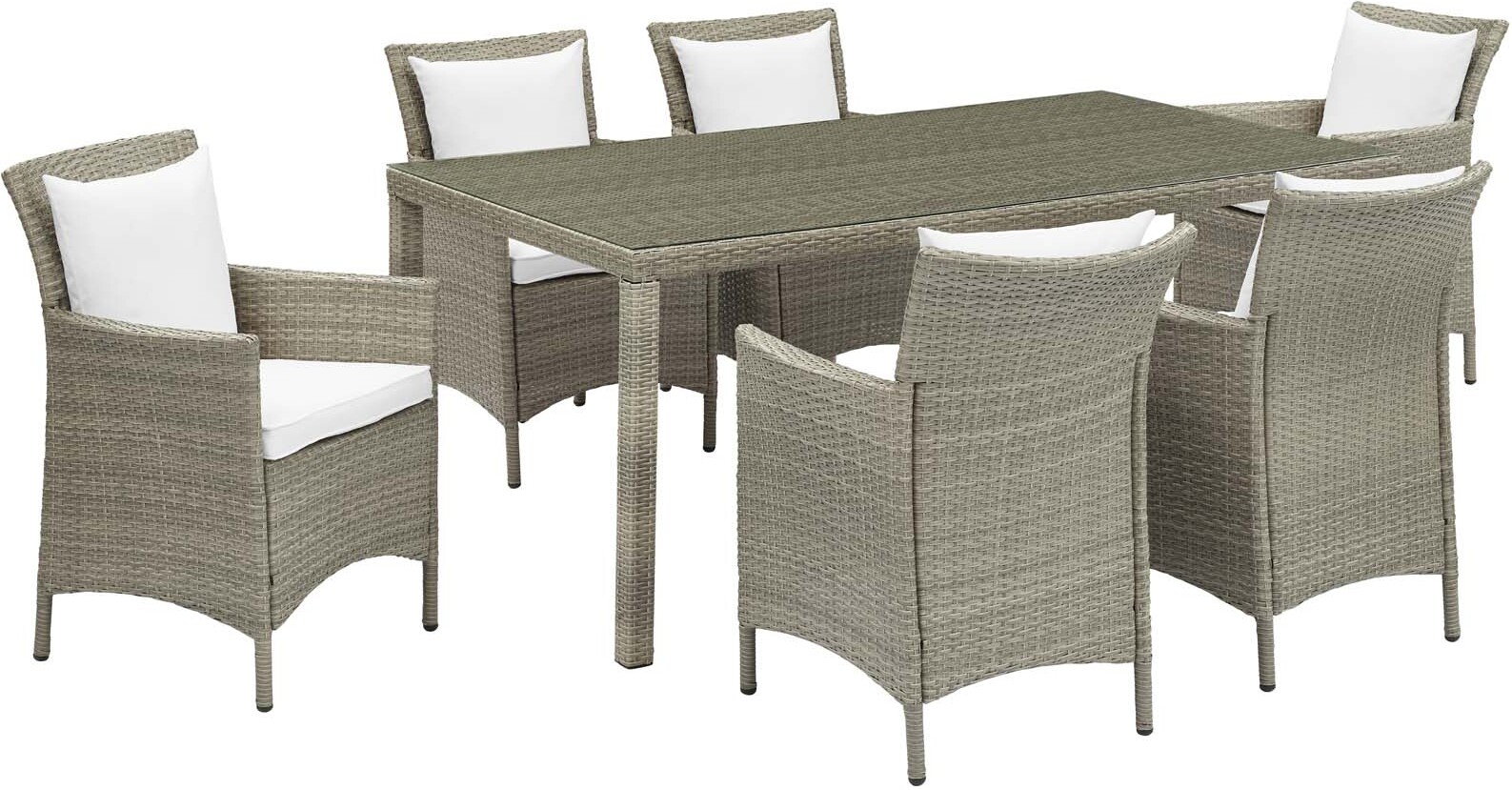 Light grey rattan dining set Clearance