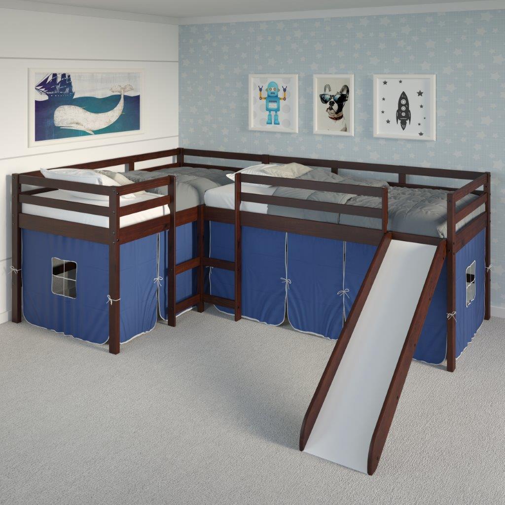 wallpapers Donco Low Loft Bed Model 760 1stopbedrooms