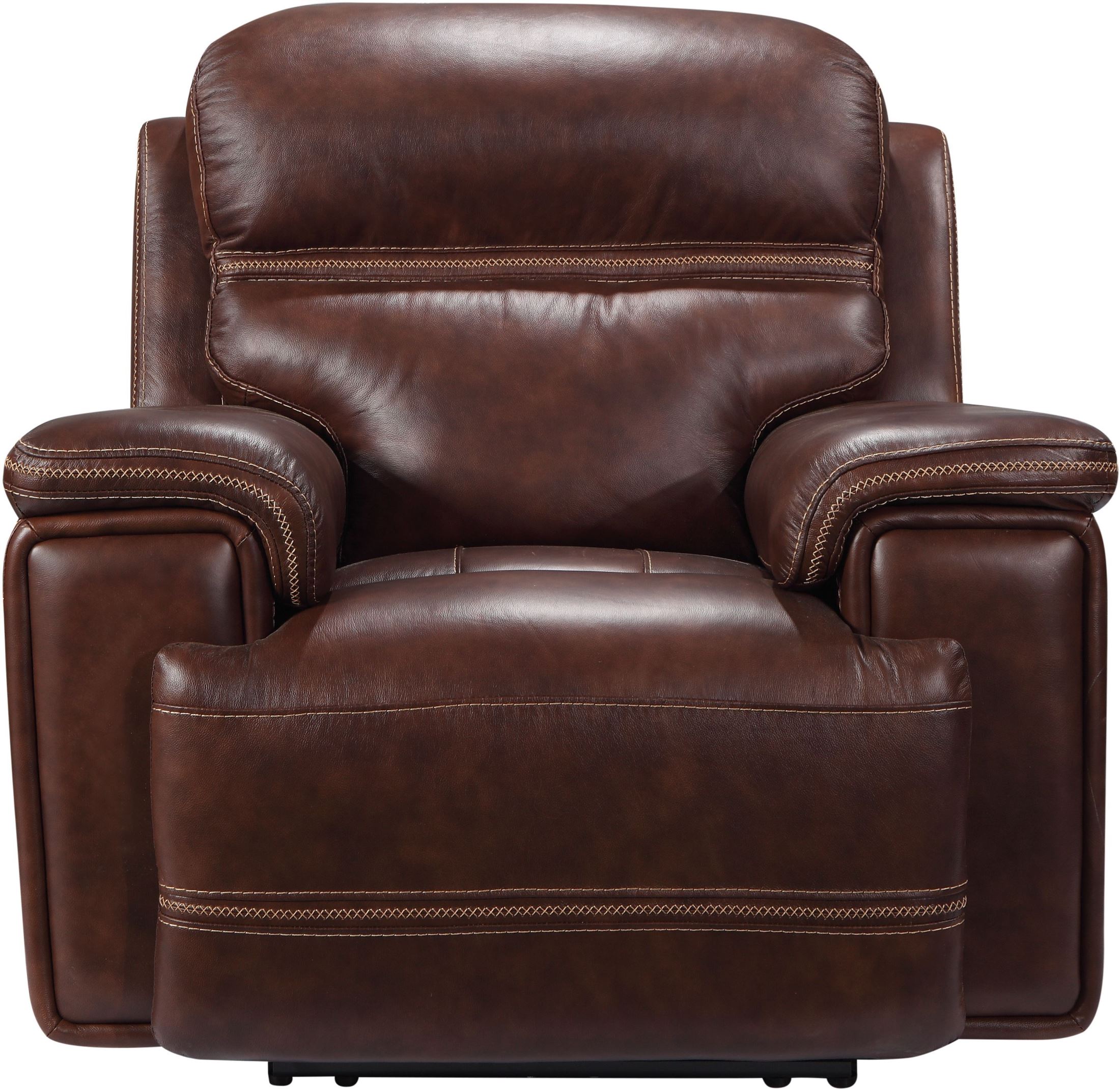 Shae Fresno Brown Leather Reclining Chair 1stopbedrooms