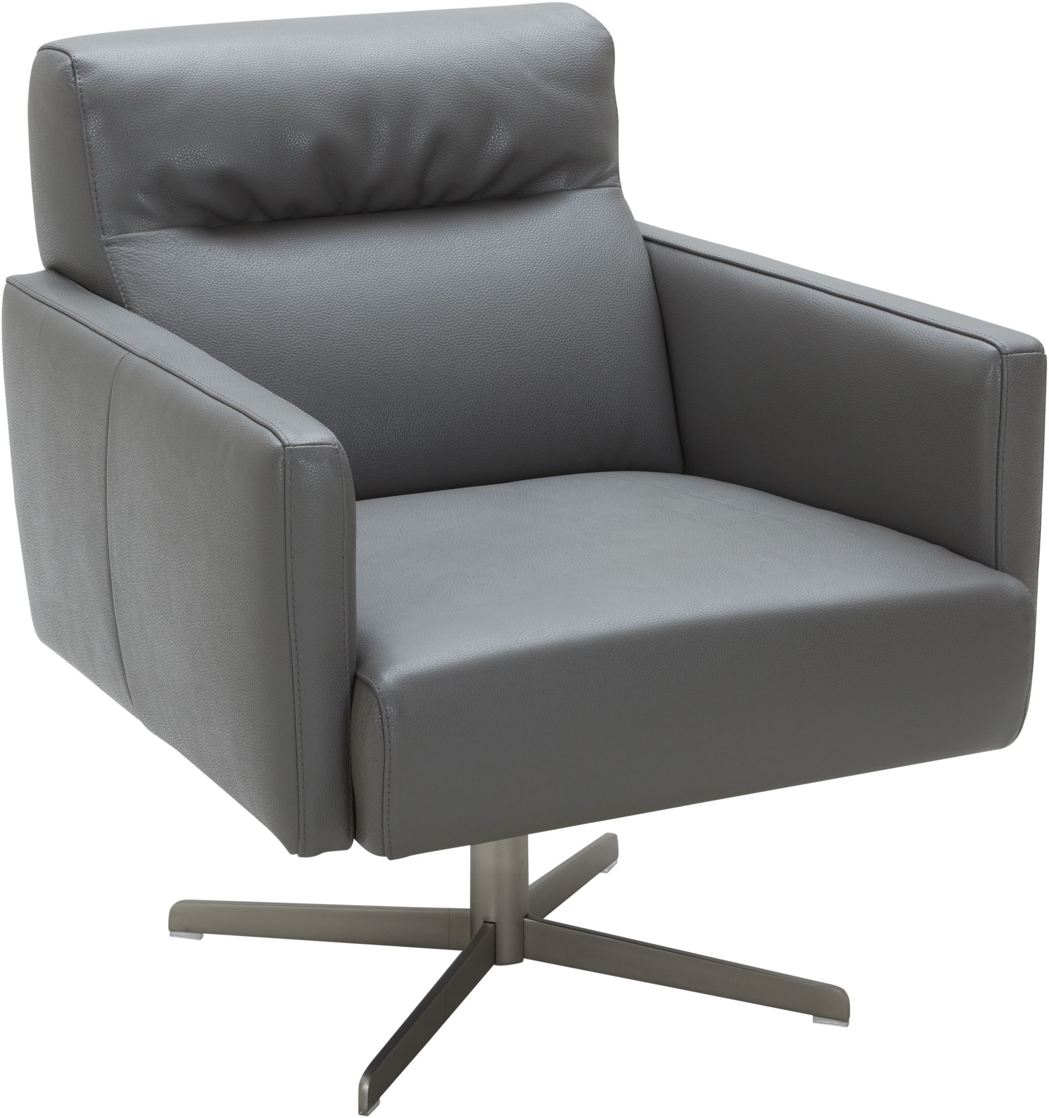 Jaeger Grey Leather Accent Chair 1stopbedrooms