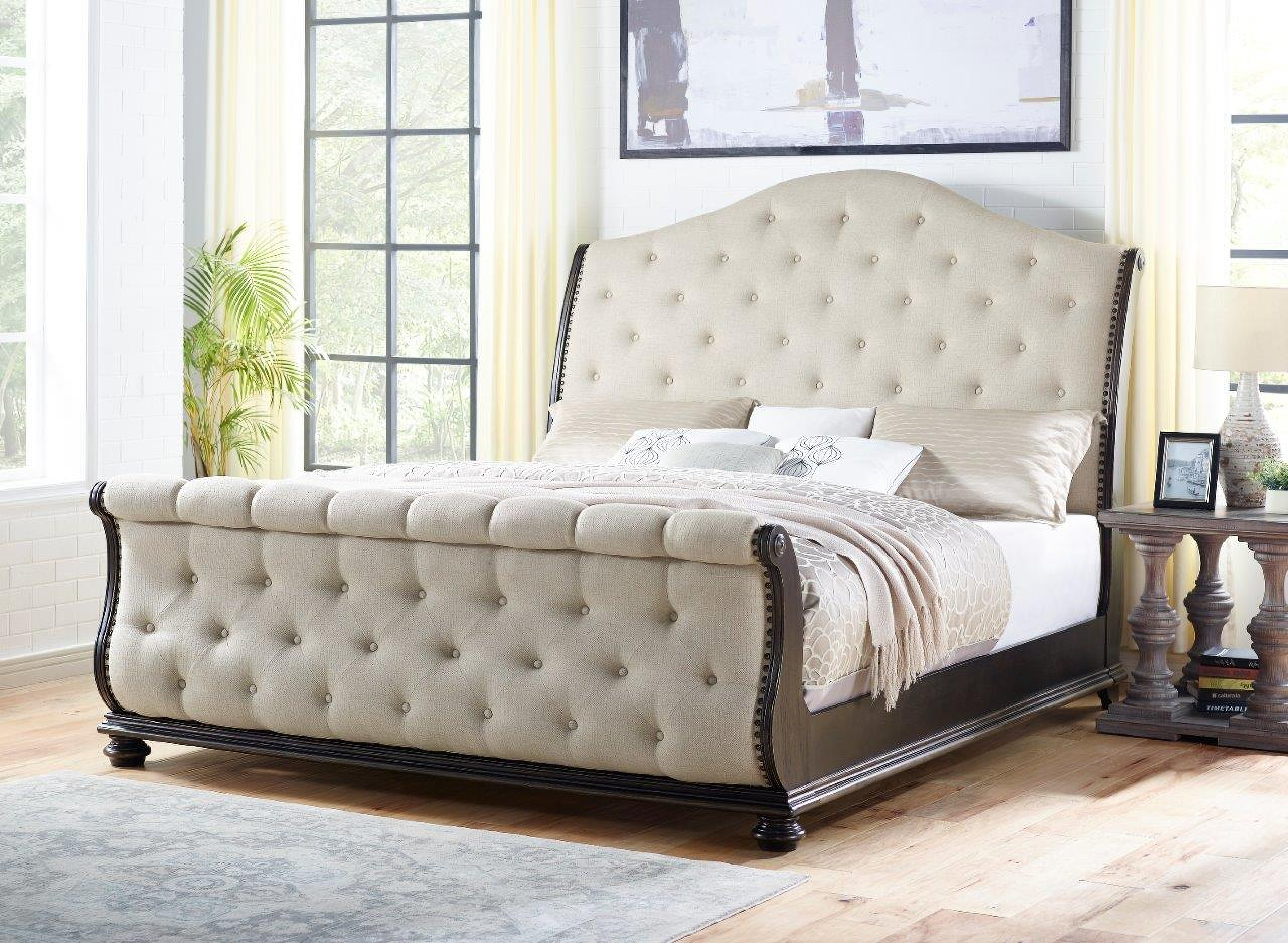 Rhapsody King Sleigh Bed 1stopbedrooms Rhapsody King Sleigh Bed 1stopbedrooms, Willenburg Linen King Upholstered Sleigh Bed
