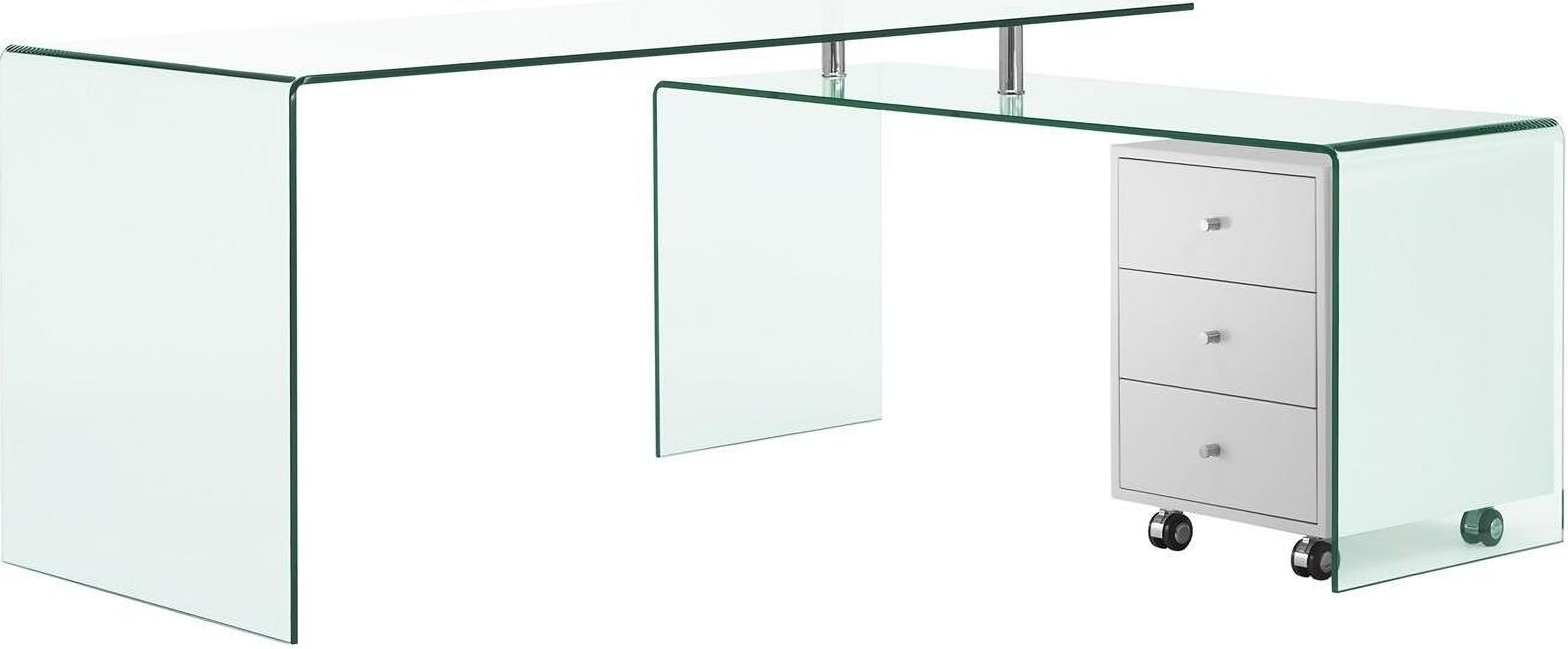 Rio High Gloss White Office Desk 1stopbedrooms