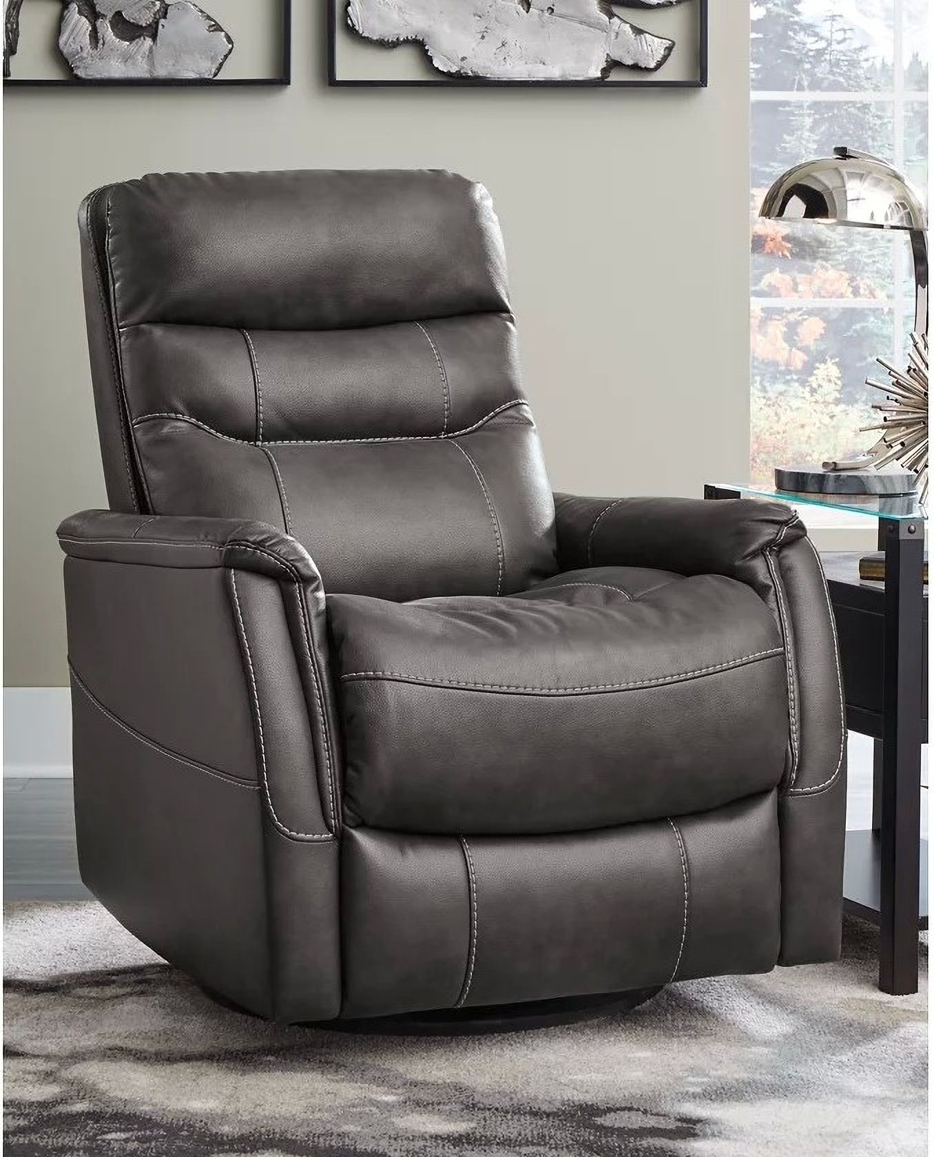 Riptyme Quarry Swivel Glider Recliner 1StopBedrooms.