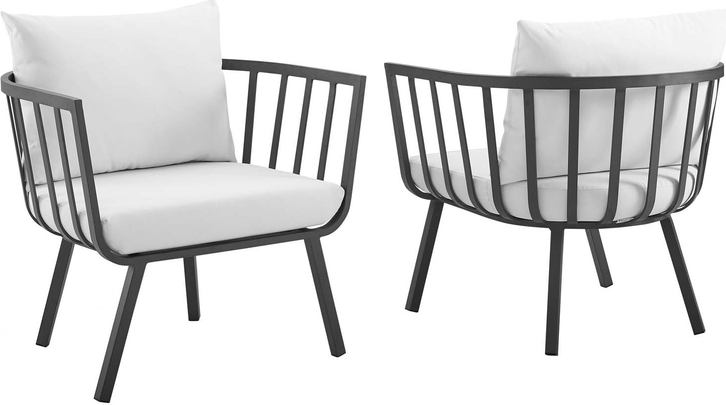 white aluminum patio set