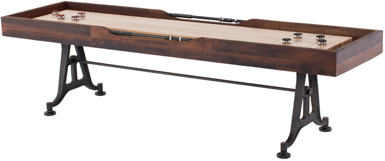 shuffleboard burnt umber wood gaming table hgda617 1stopbedrooms