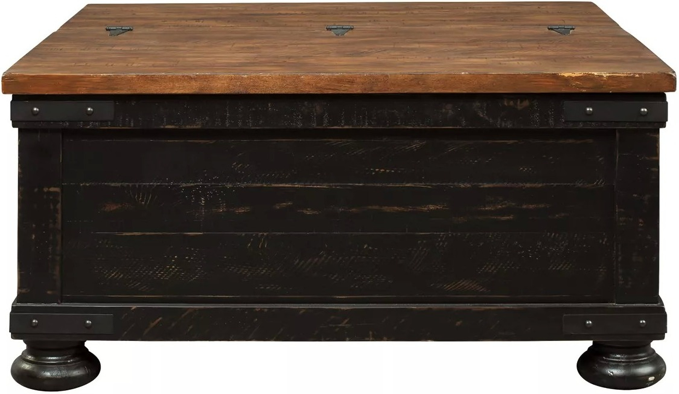 Valebeck Black and Brown Square Lift Top Cocktail Table 1StopBedrooms.