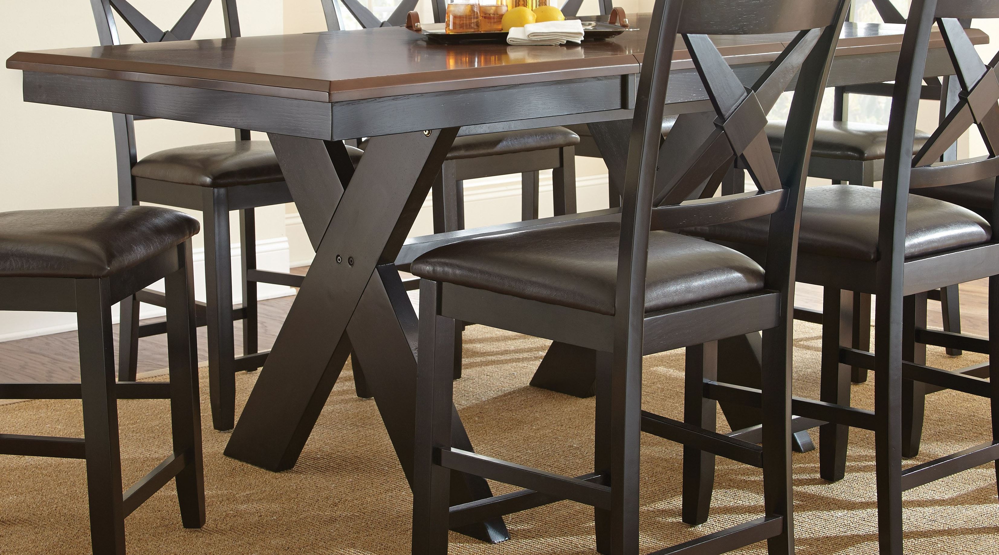 Violante Extendable Rectangular Counter Height Dining Table 1stopbedrooms
