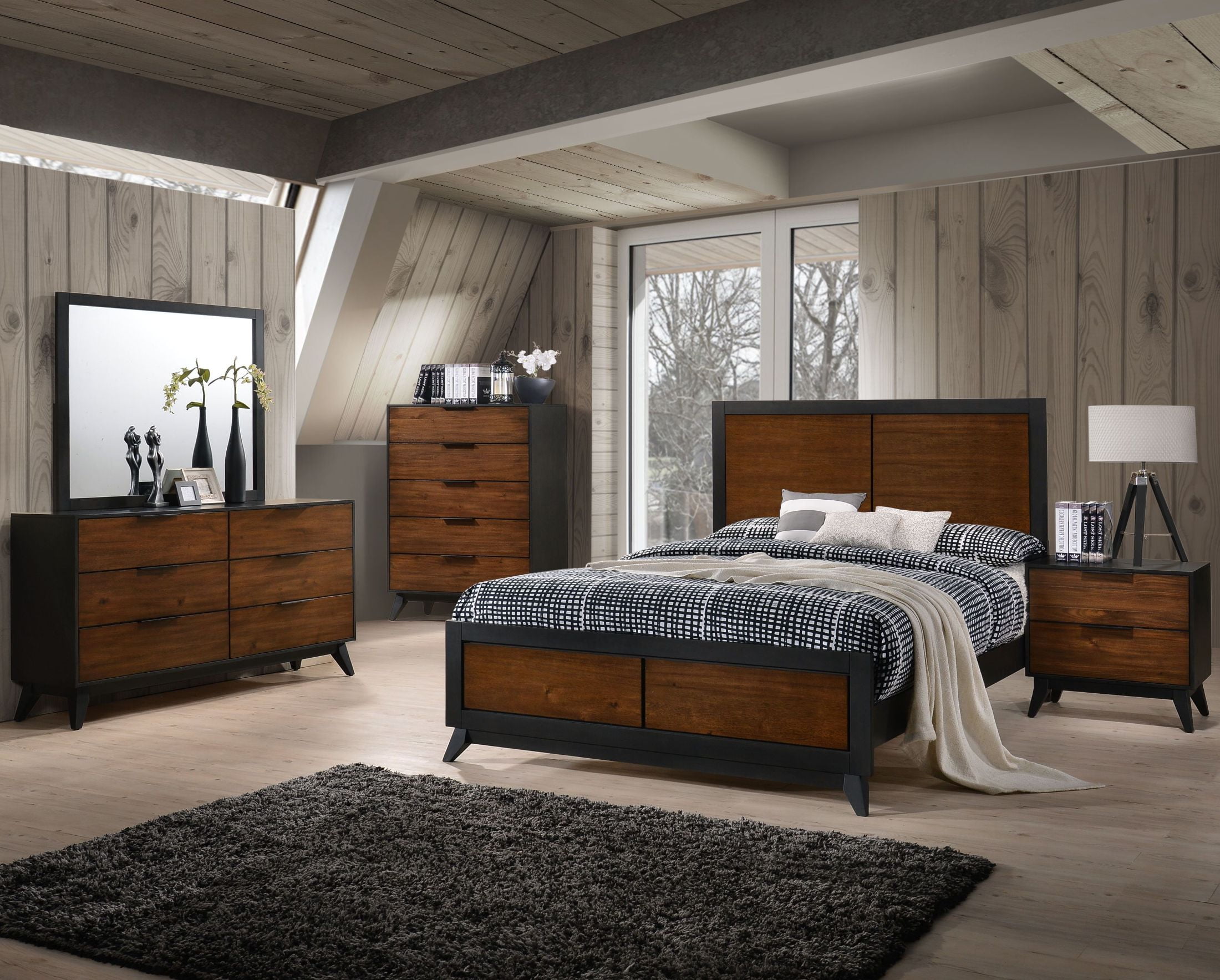 Studio 26 Two Tone Panel Bedroom Set - 1StopBedrooms.