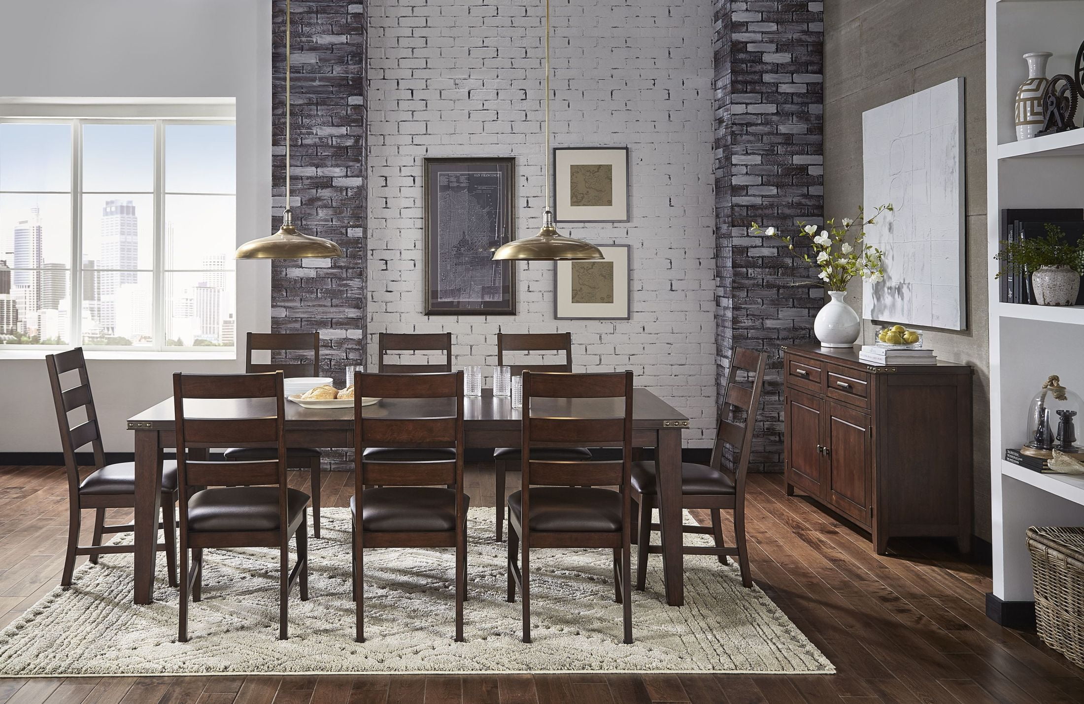 Carter Rich Tabacco Extendable Rectangular Dining Room Set