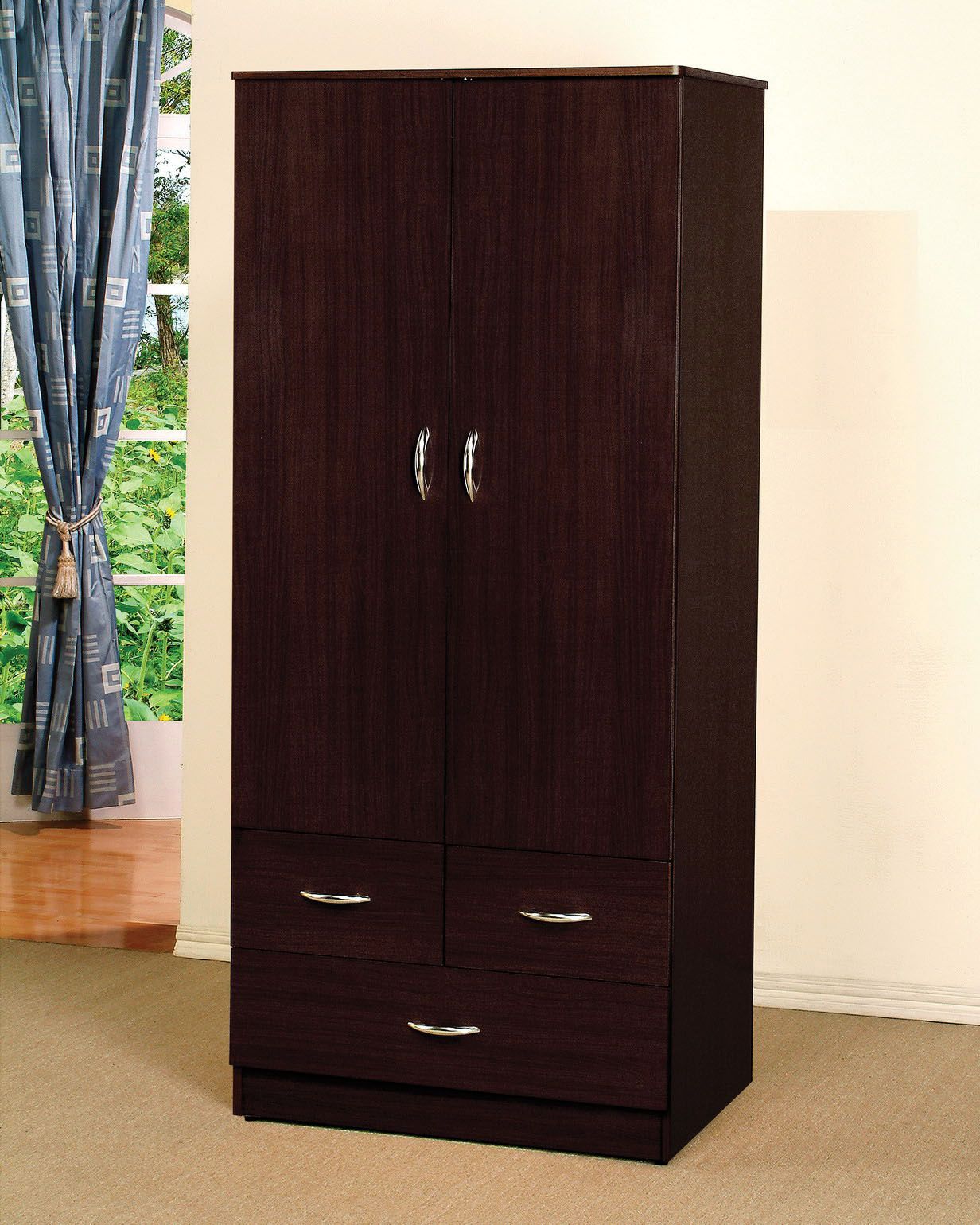 Yorktown Espresso Wardrobe 1stopbedrooms