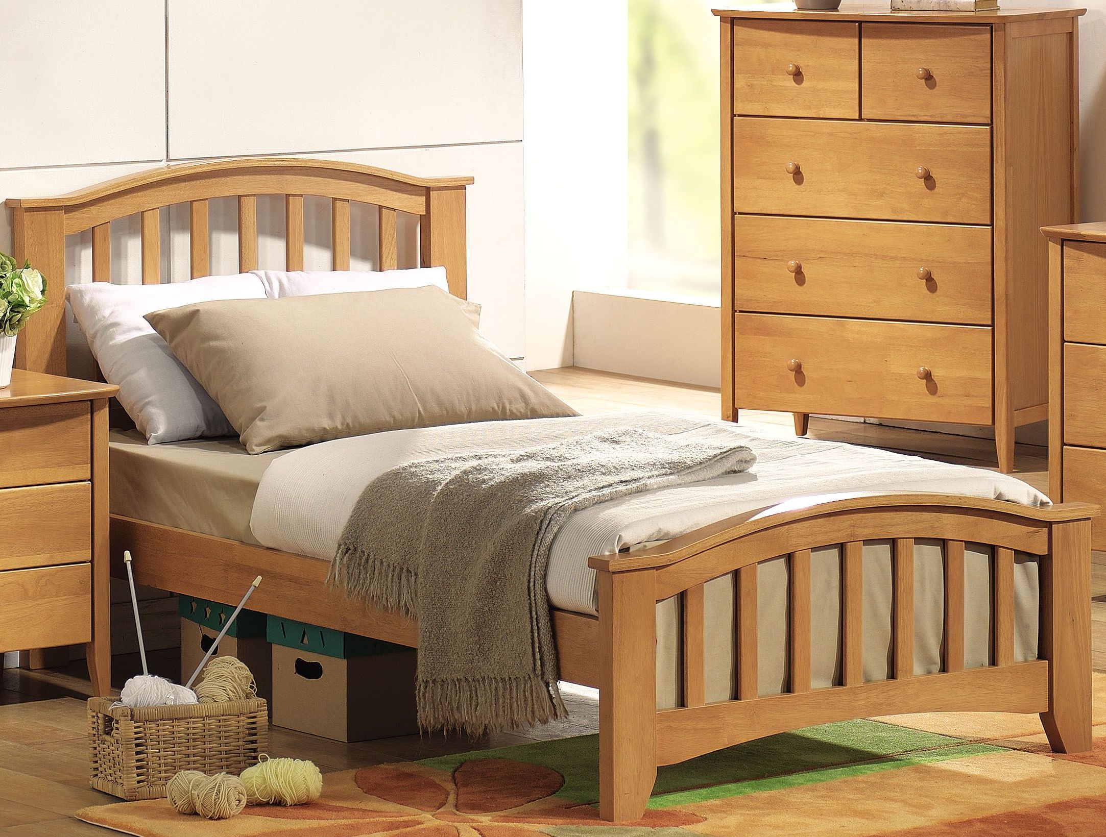 San Marino Maple Youth Panel Bedroom Set - 1StopBedrooms.