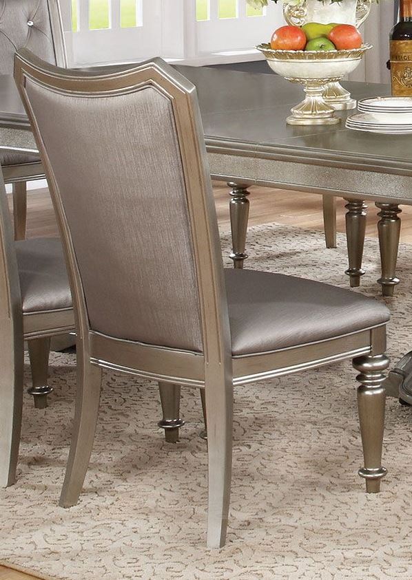 Danette Metallic Platinum Dining Room Set 1stopbedrooms
