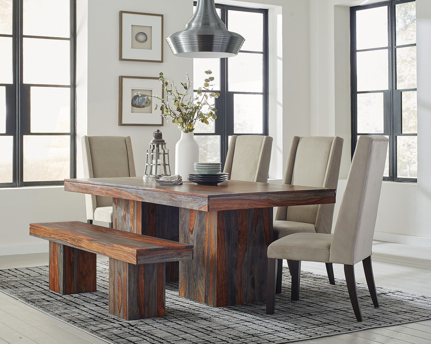 Binghamton Grey Sheesham Dining Table By Scott Living ...