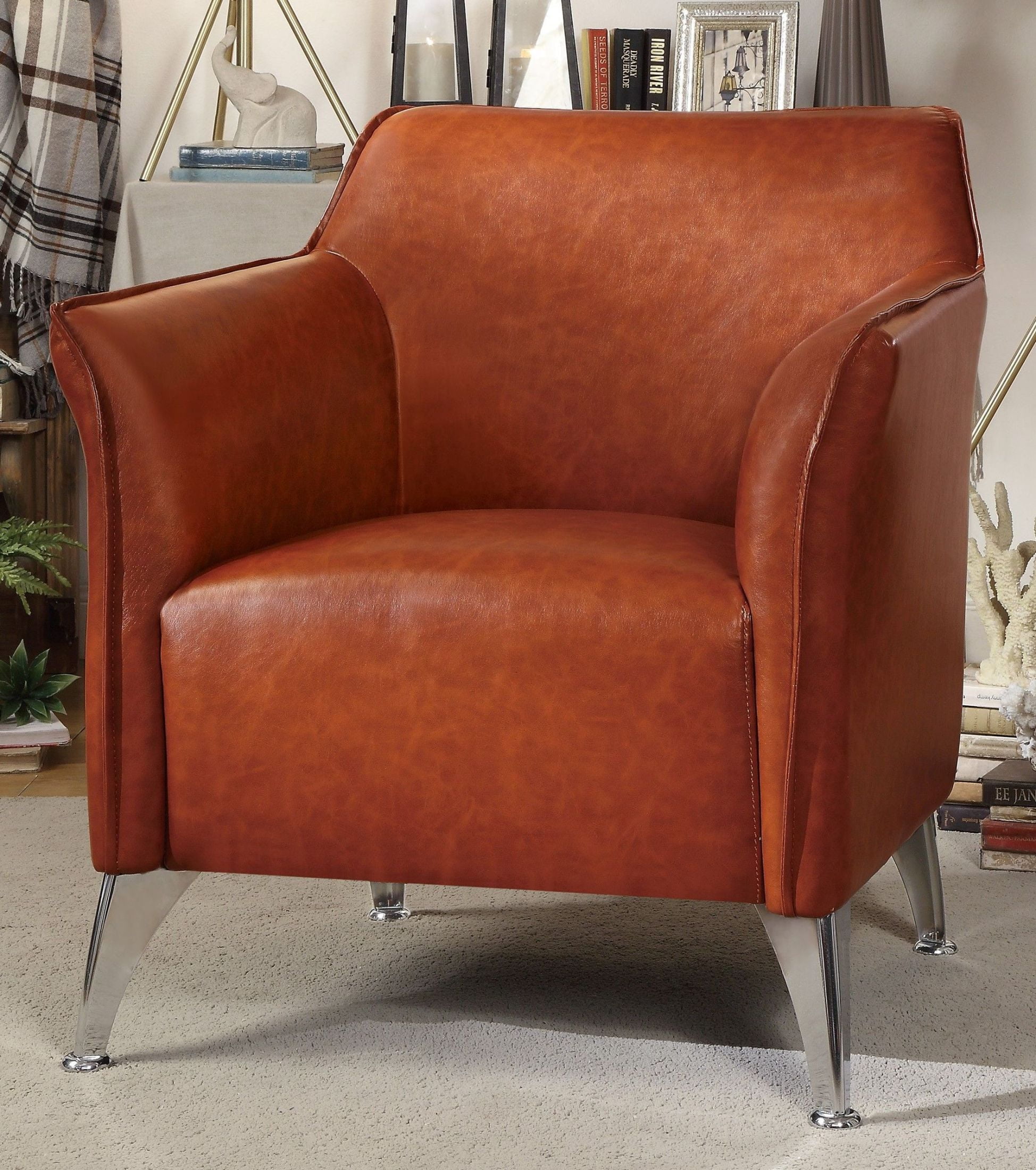 Basseri Brown Accent Chair 1stopbedrooms
