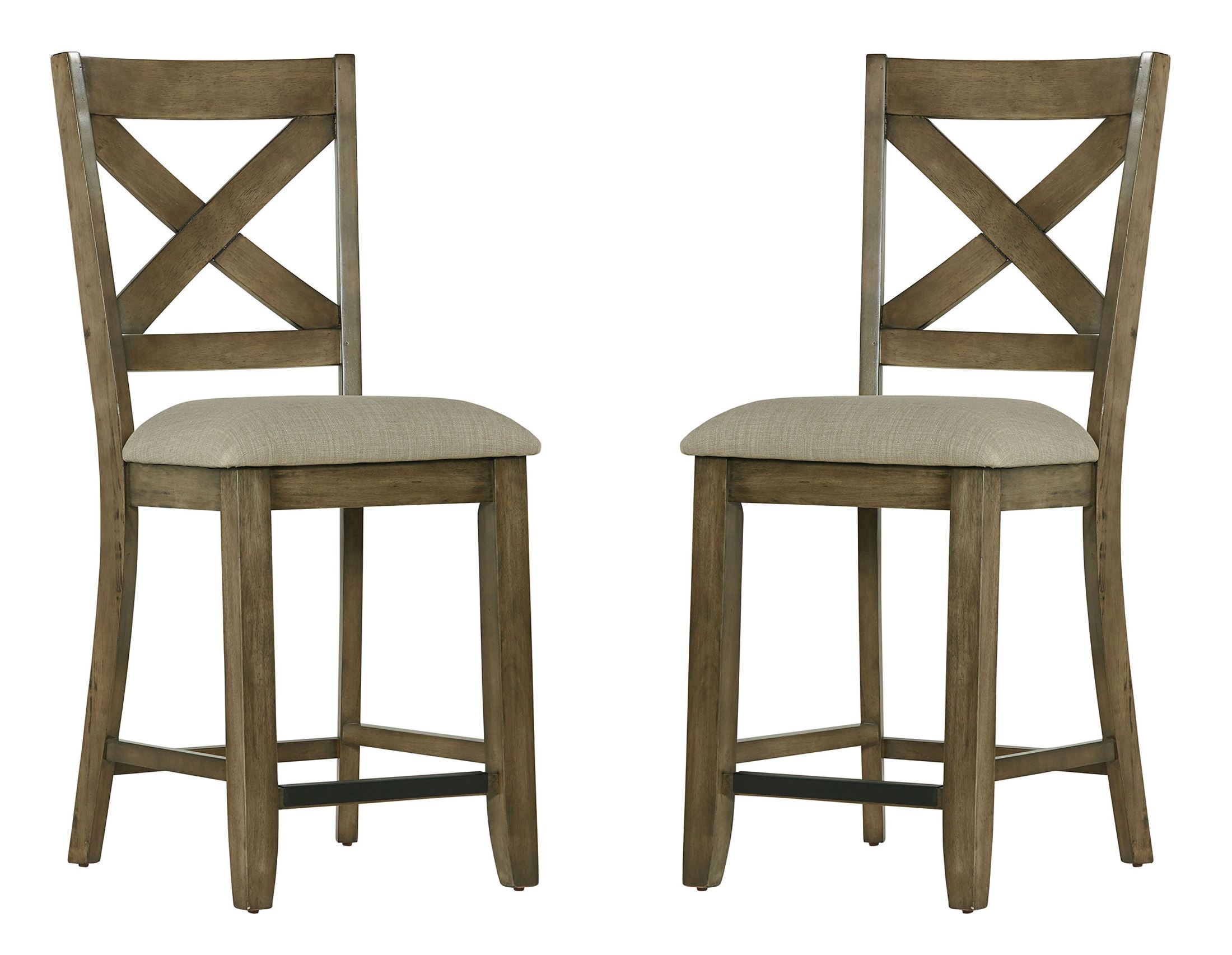 Standard Furniture Omaha Weathered Burnished Grey X Back Counter Omaha Weathered Burnished Grey X Back Counter Height Barstool Set Of 2 A Gallery
