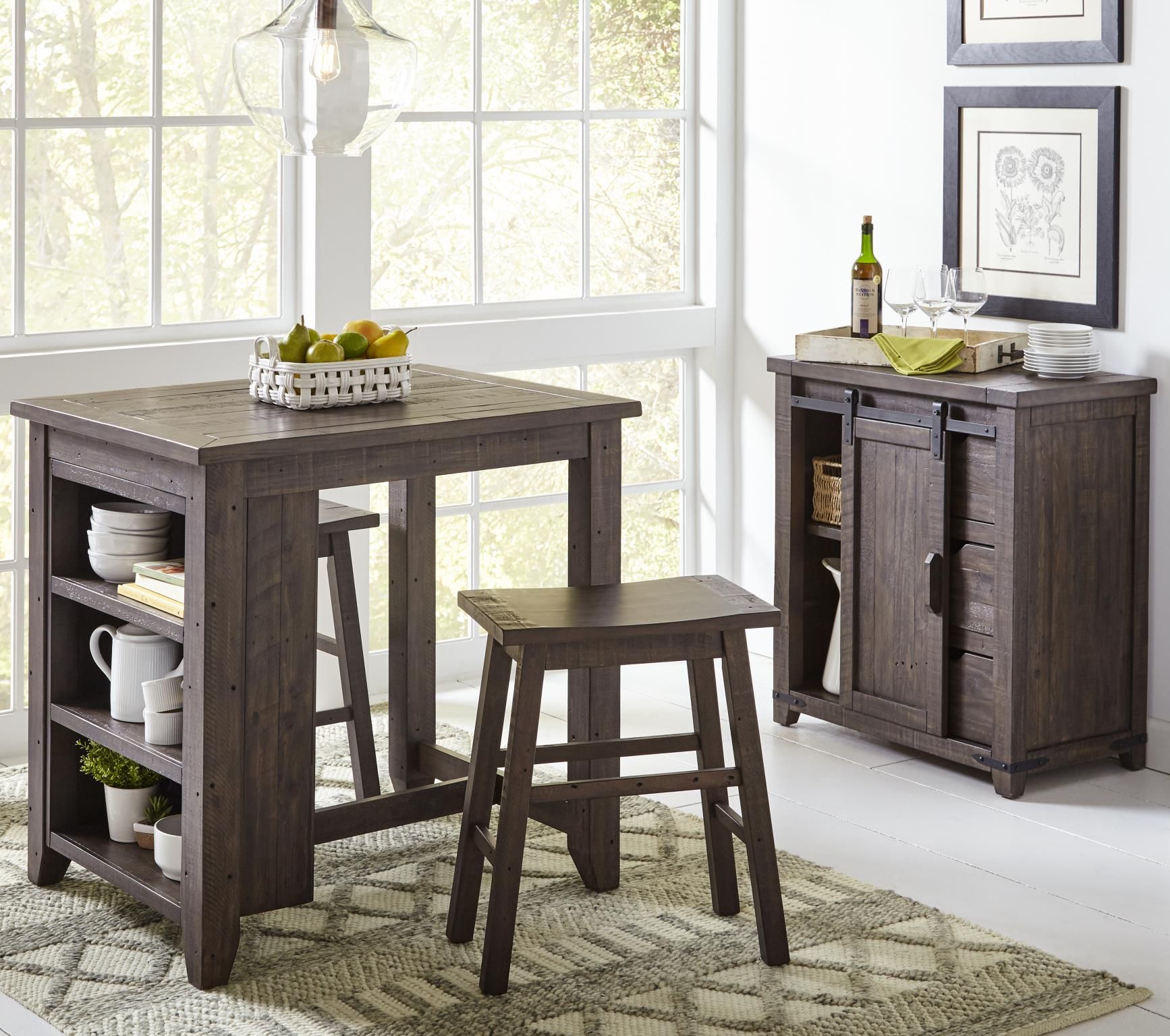 Madison County Barnwood 3 Pcs Counter Height Dining Set ... (1734 x 1536 Pixel)