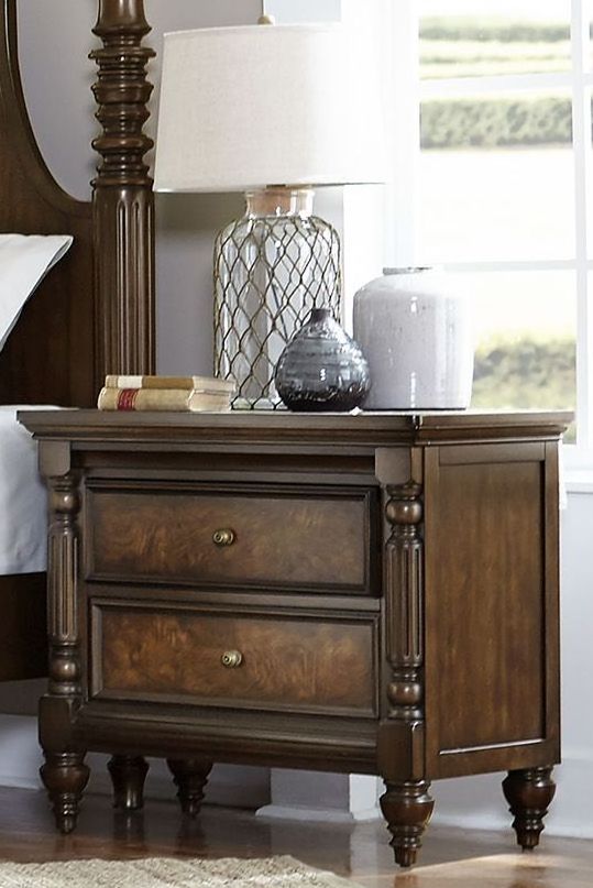 Verlyn Cherry Canopy Bedroom Set 1stopbedrooms