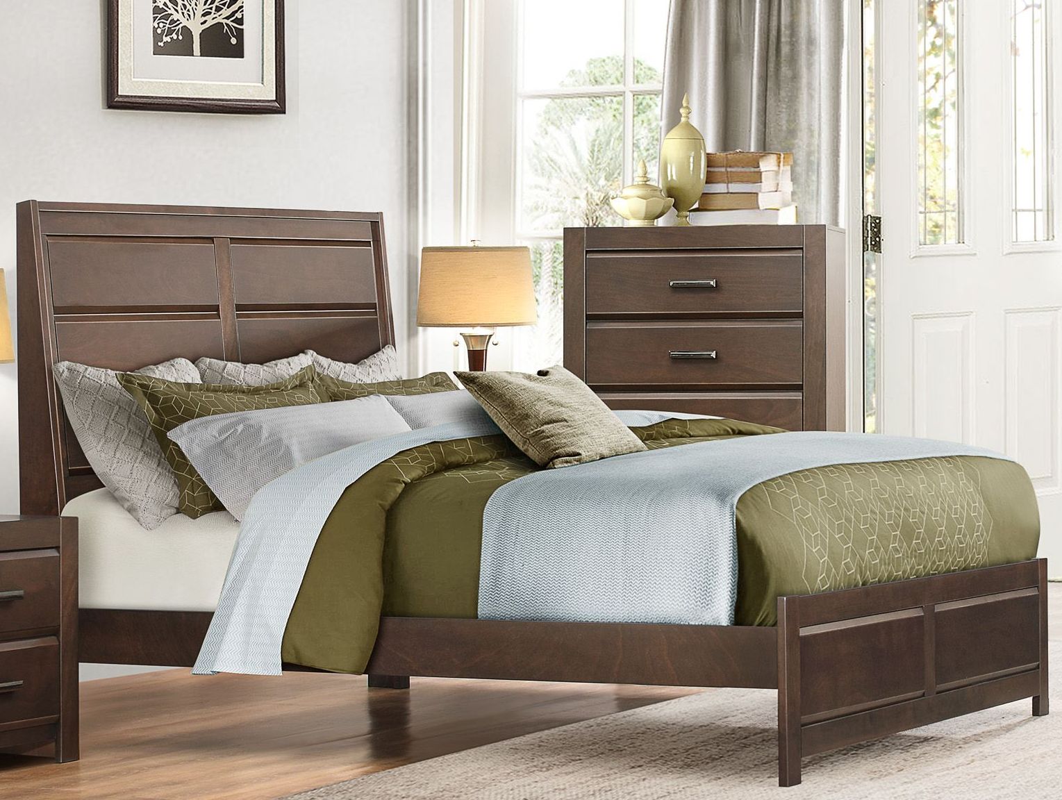 Erwan Rich Espresso Panel Bedroom Set - 1StopBedrooms.