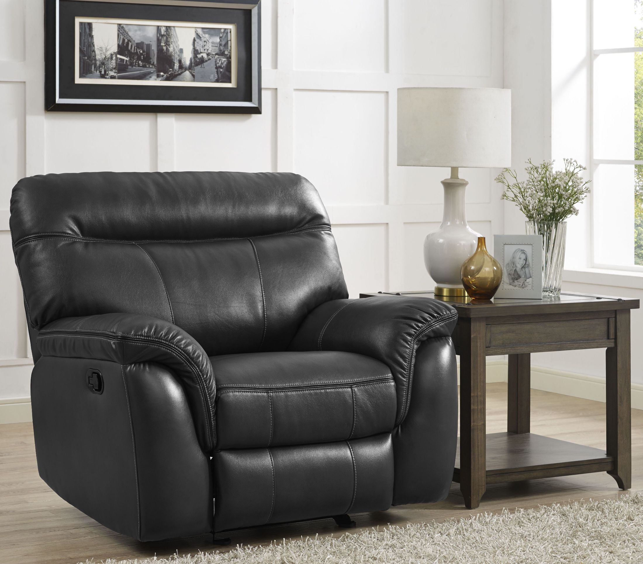 Atlas Grey Glider Recliner
