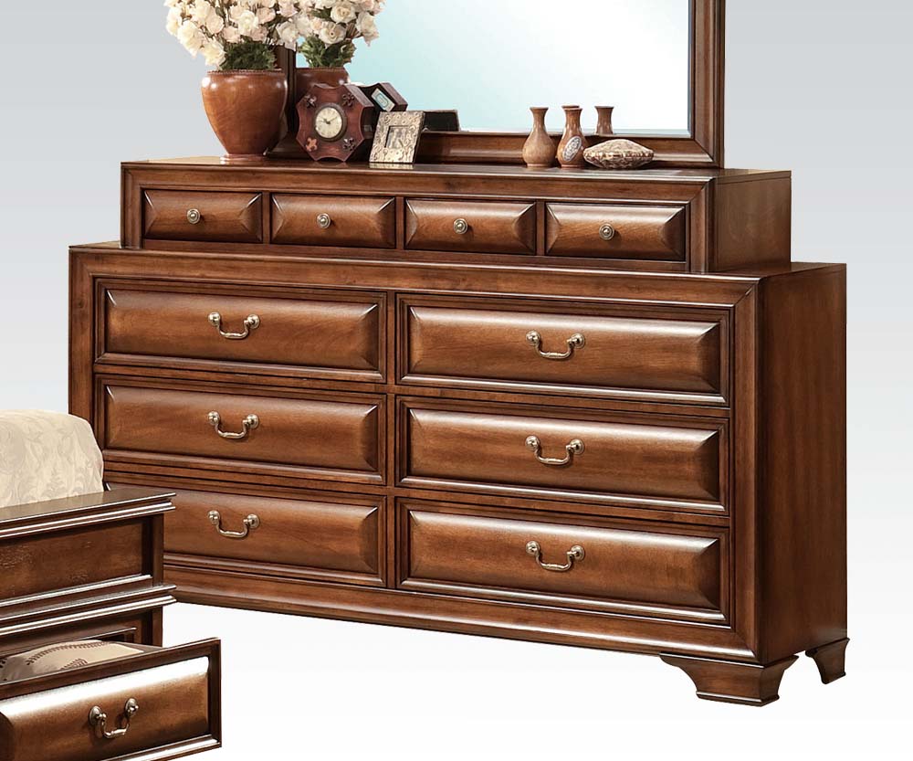 Acme Acme Konane Sleigh Bedroom Set With Underbed Storage In Brown