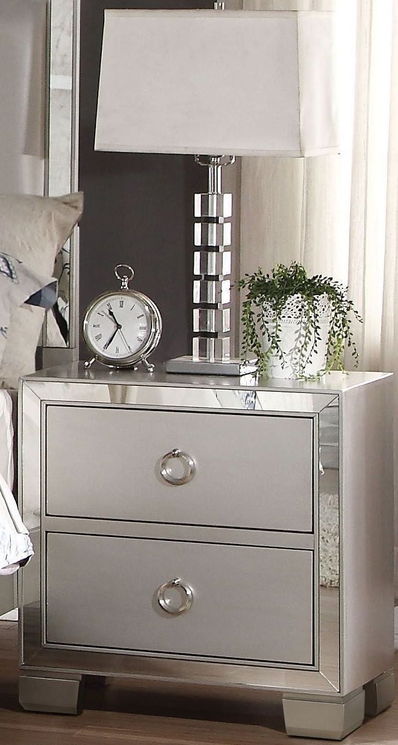 Voeville II Matte Gold Platinum Upholstered Bedroom Set ...