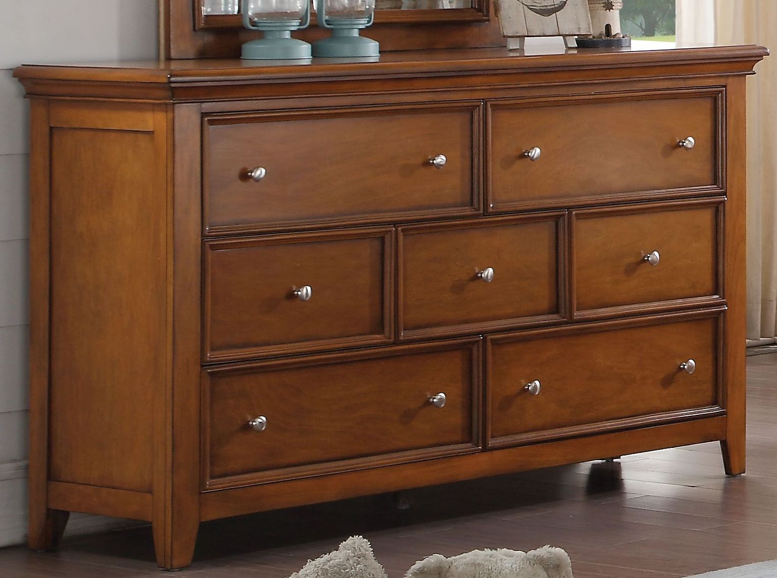 Image shows dresser in golden oak. 1stopbedrooms