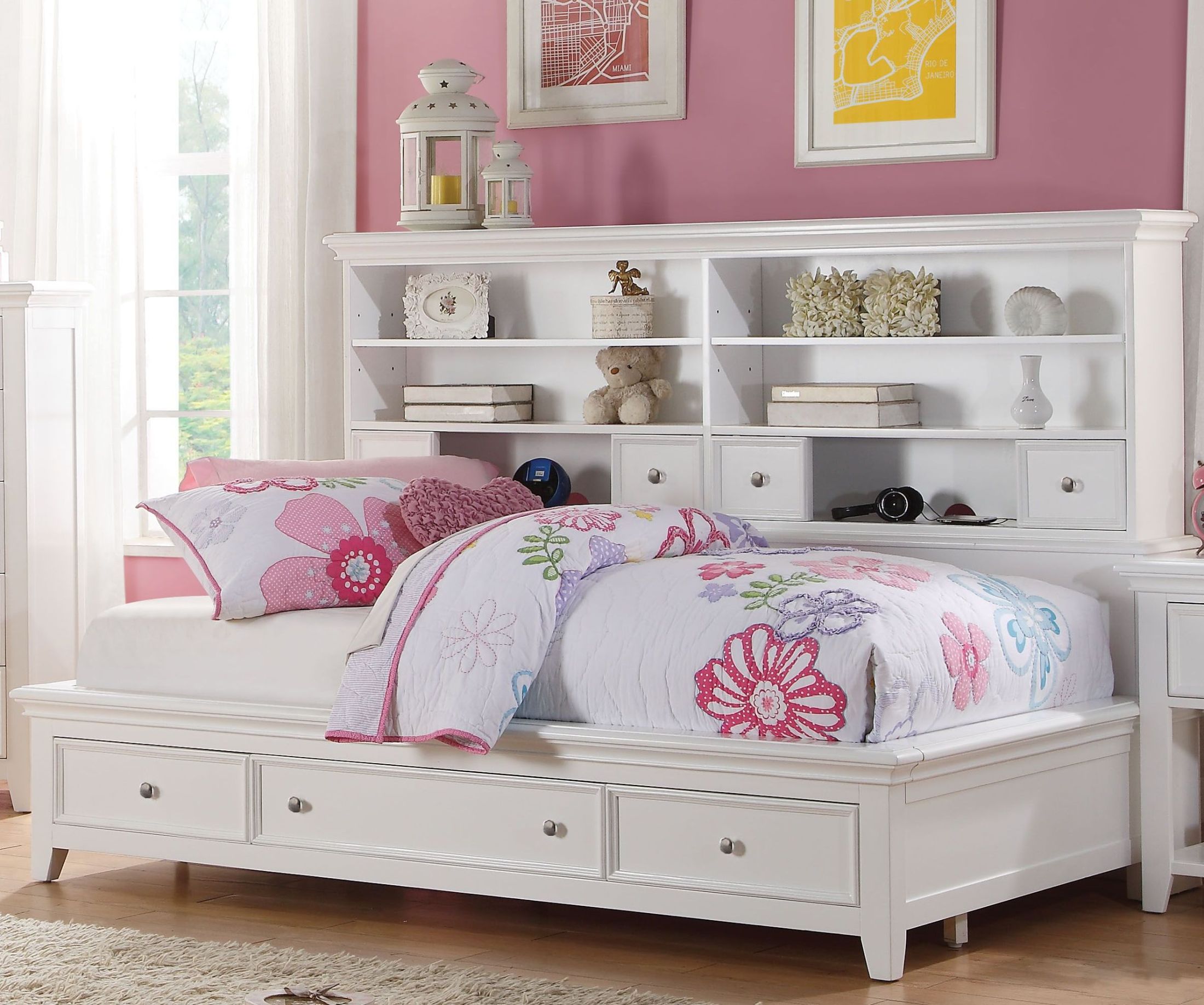 Lacey white twin storage daybed 1stopbedrooms 