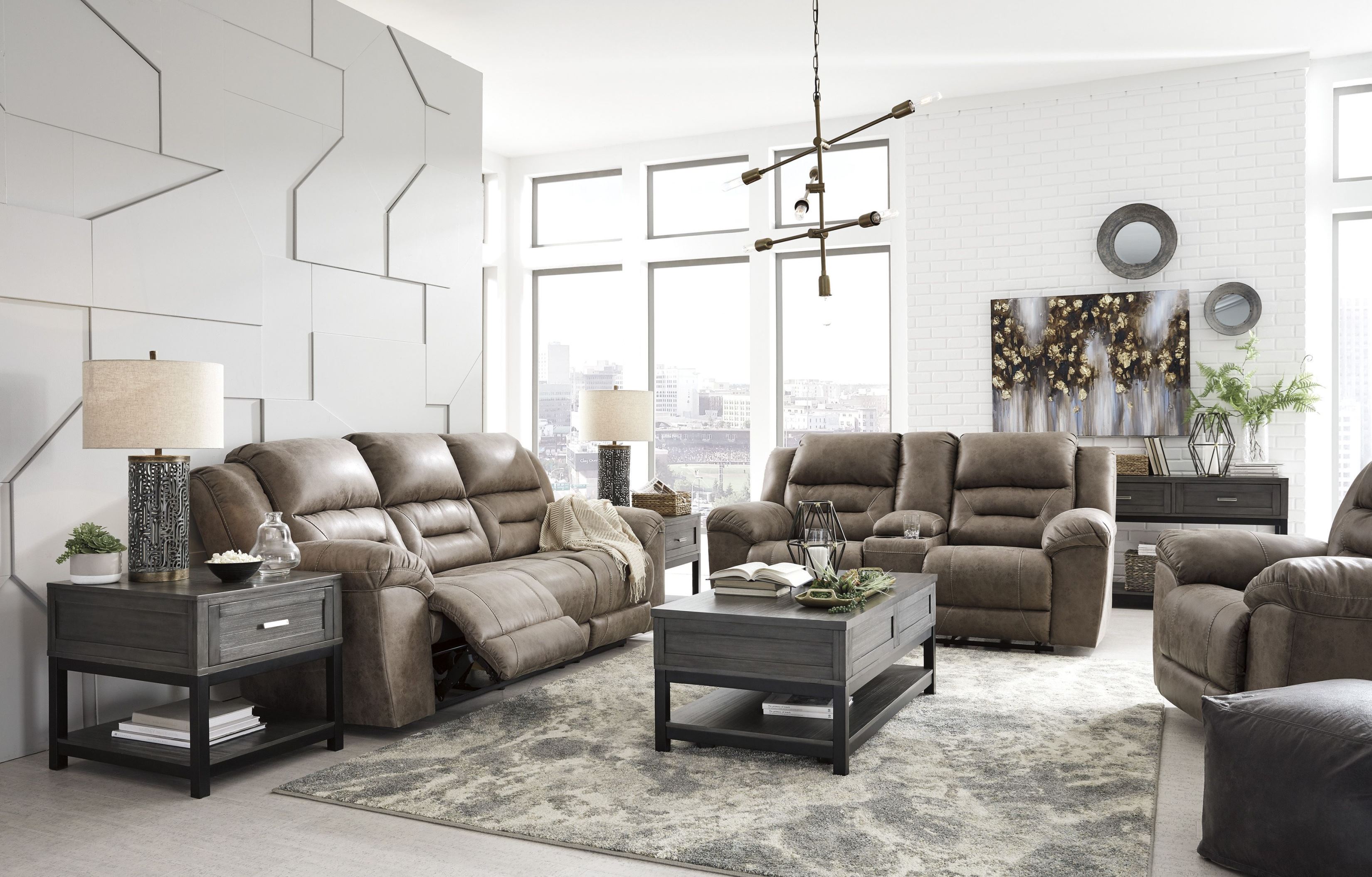 stoneland fossil reclining sofa