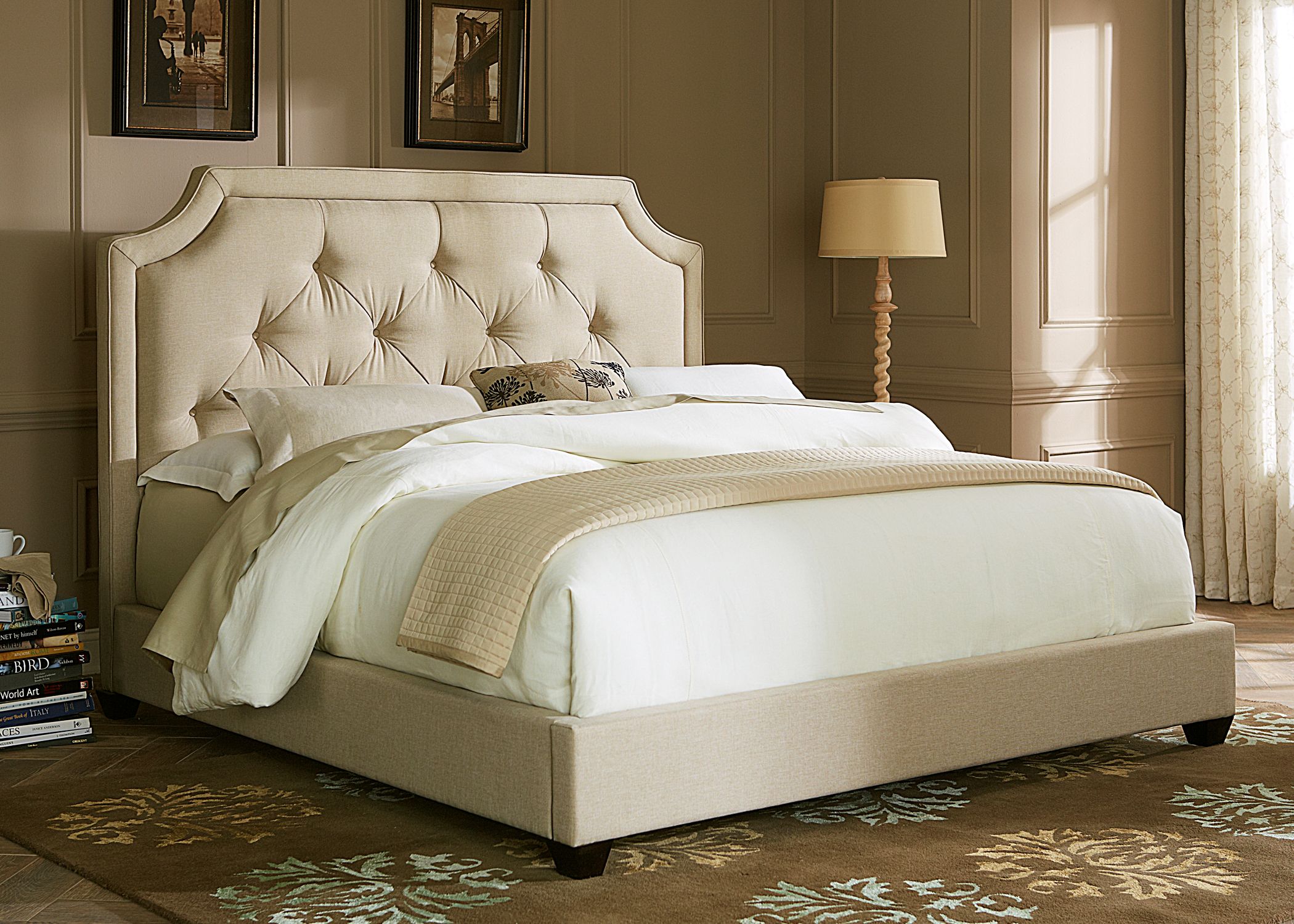 Queen Upholstered Bed - 1StopBedrooms.