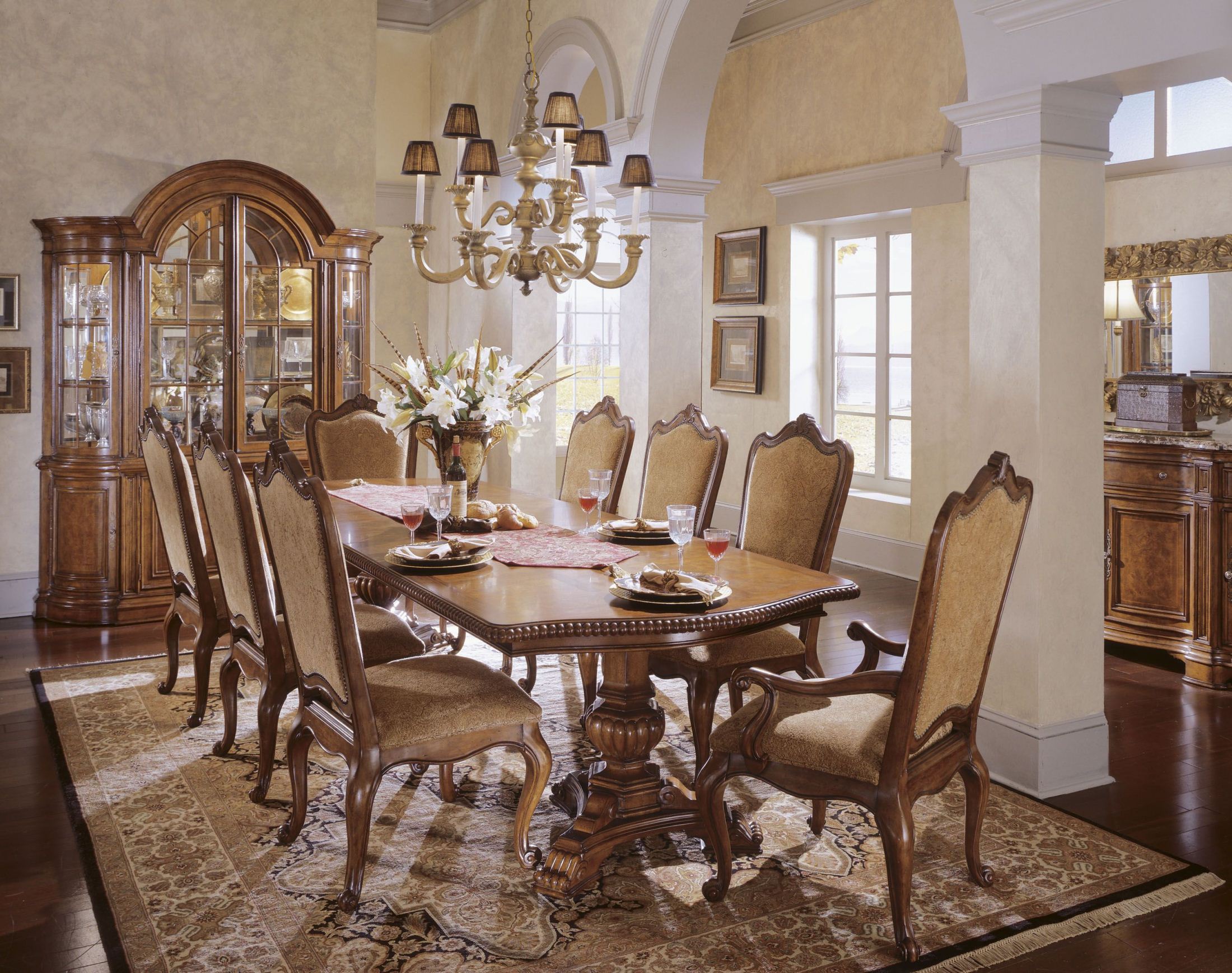 Villa Cortina Oval Double Pedestal Extendable Dining Room Table Villa Cortina Oval Double Pedestal Extendable Dining Room Table